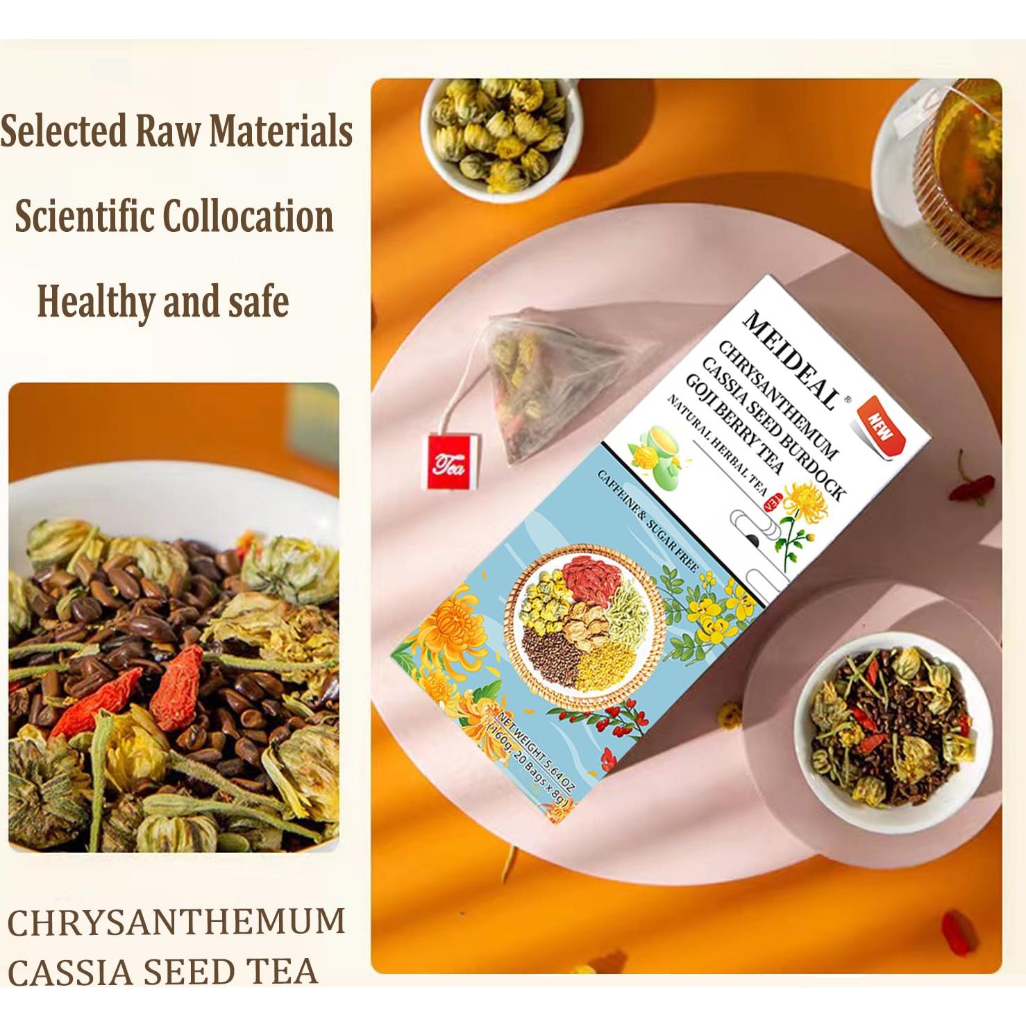 Té Herbal Detox Meideal Semilla de Cassia y Crisantemo 20 Bolsitas