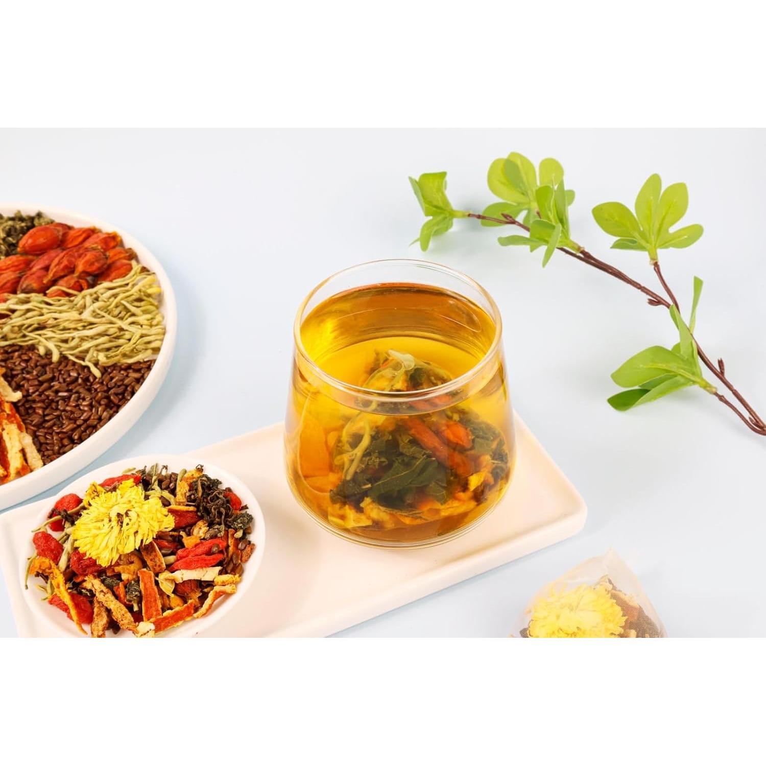 Té Herbal Sin Cafeína Goji Berry y Crisantemo 15 Bolsitas