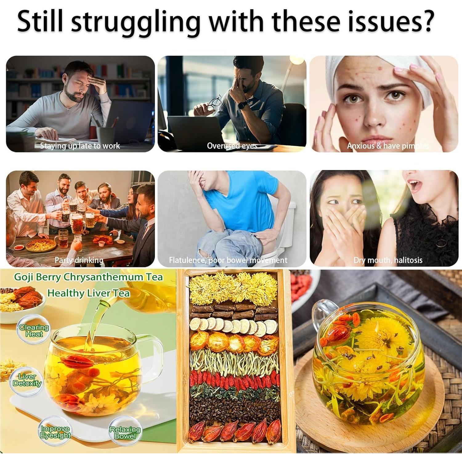 Té Herbal Sin Cafeína Goji Berry y Crisantemo 15 Bolsitas