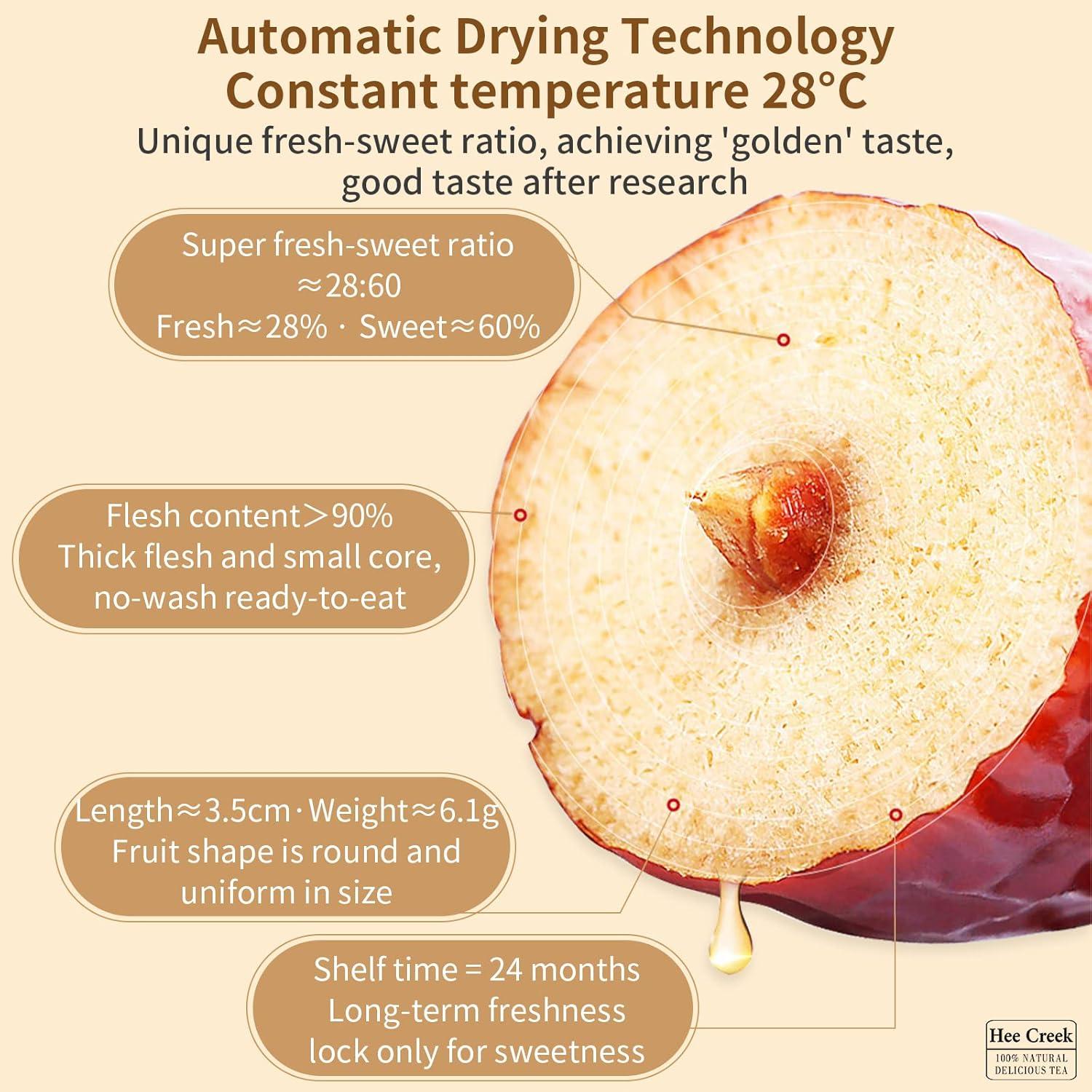 Dátiles Jujube Chino Hee Creek 500g - Fruta seca saludable