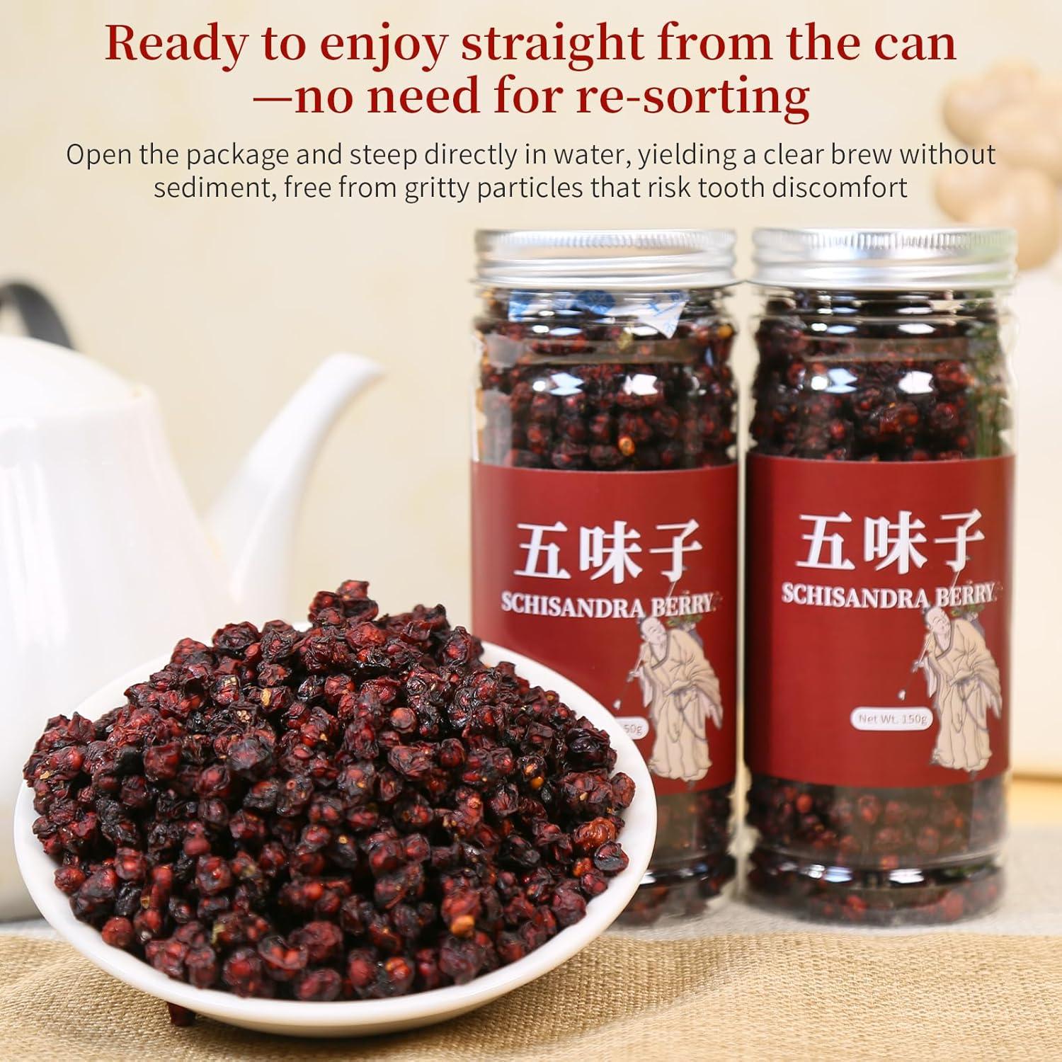 Té de Baya de Schisandra Natural Wanhua Hall 300g Sin Cafeína