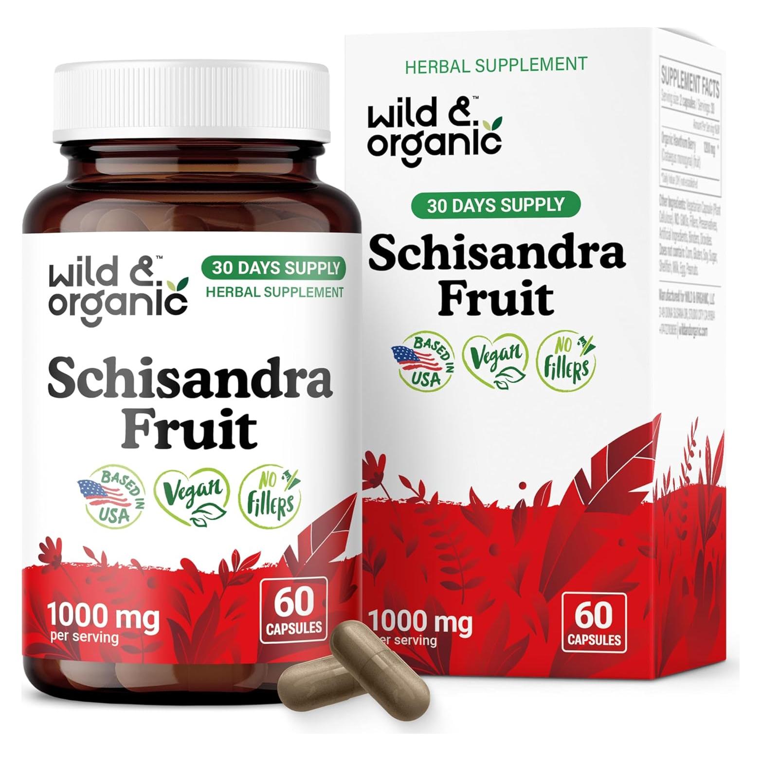 Cápsulas de Schisandra Silvestre Orgánica 60 Caps - Apoyo a la Calma