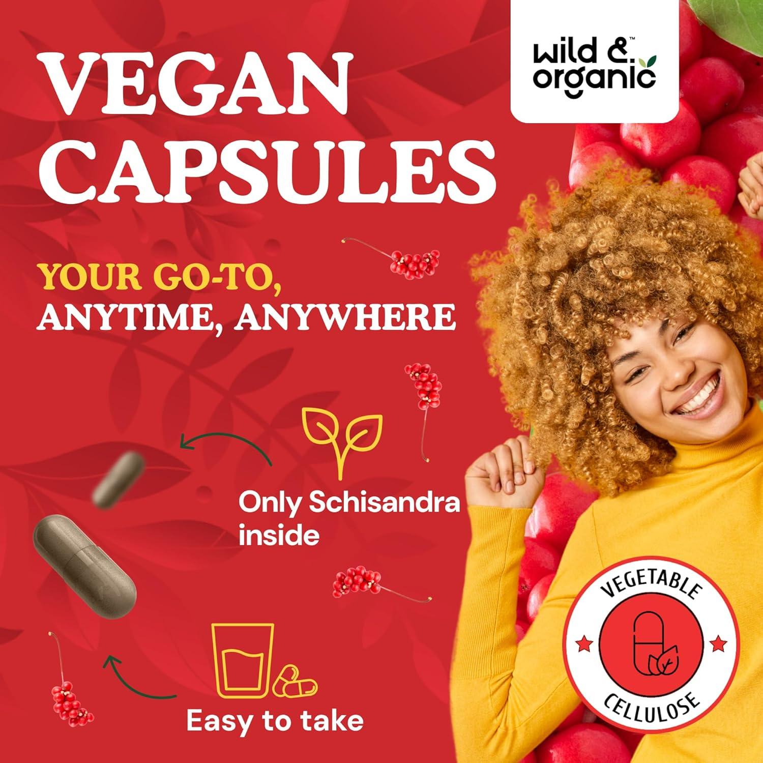 Cápsulas de Schisandra Silvestre Orgánica 60 Caps - Apoyo a la Calma