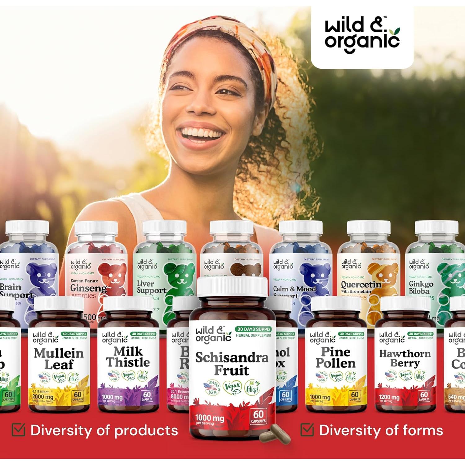 Cápsulas de Schisandra Silvestre Orgánica 60 Caps - Apoyo a la Calma