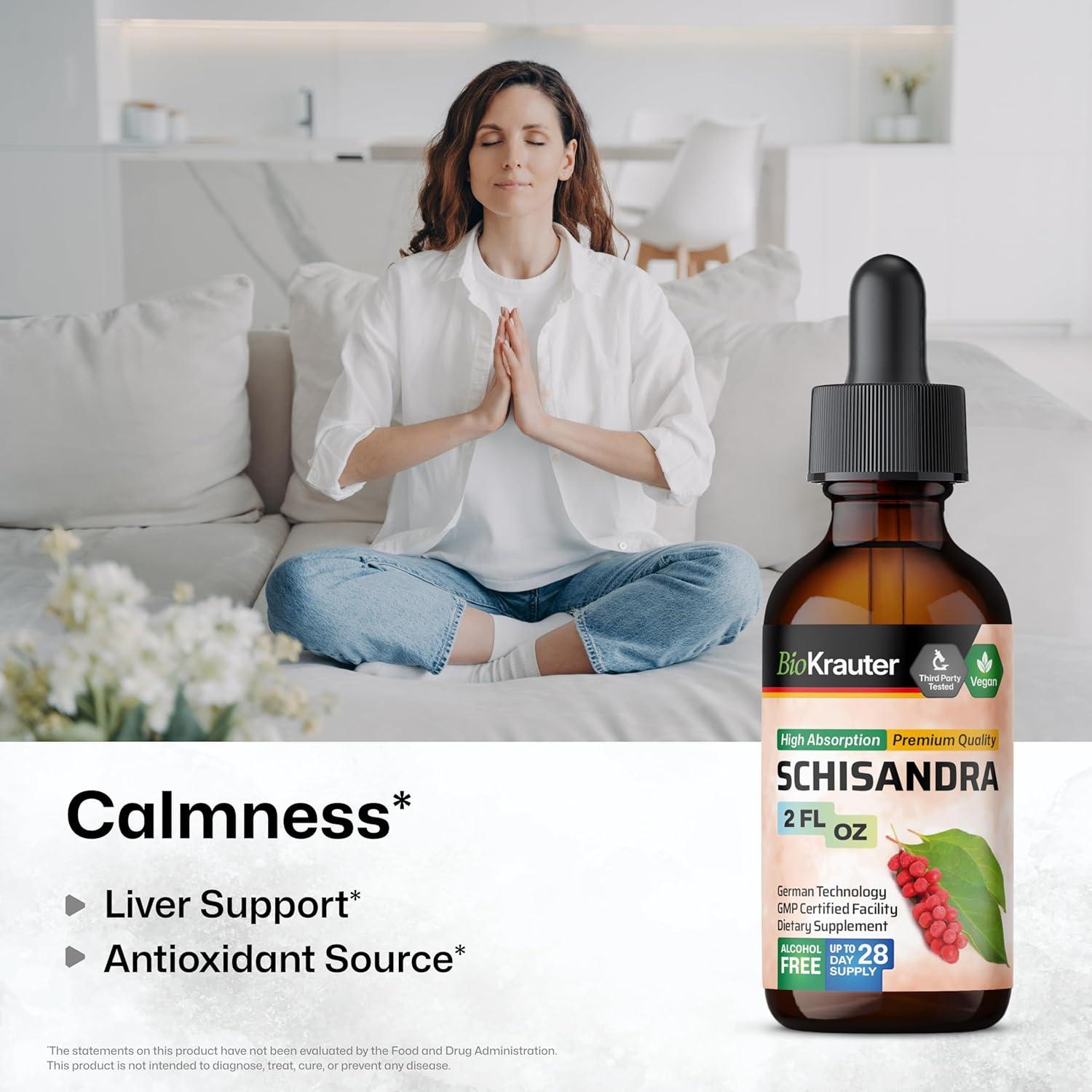 Gotas de Schisandra Bio Krauter 60 ml - Suplemento Natural Vegano