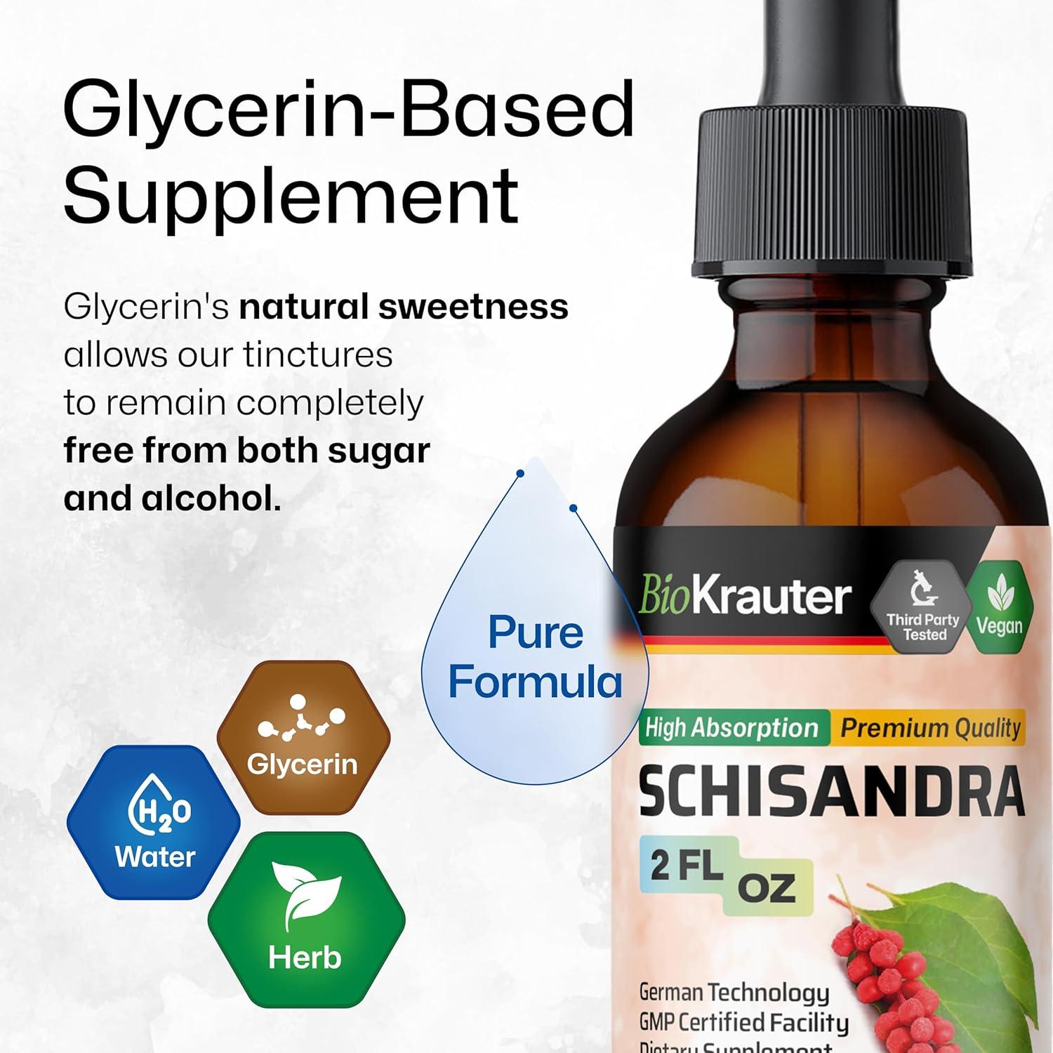 Gotas de Schisandra Bio Krauter 60 ml - Suplemento Natural Vegano