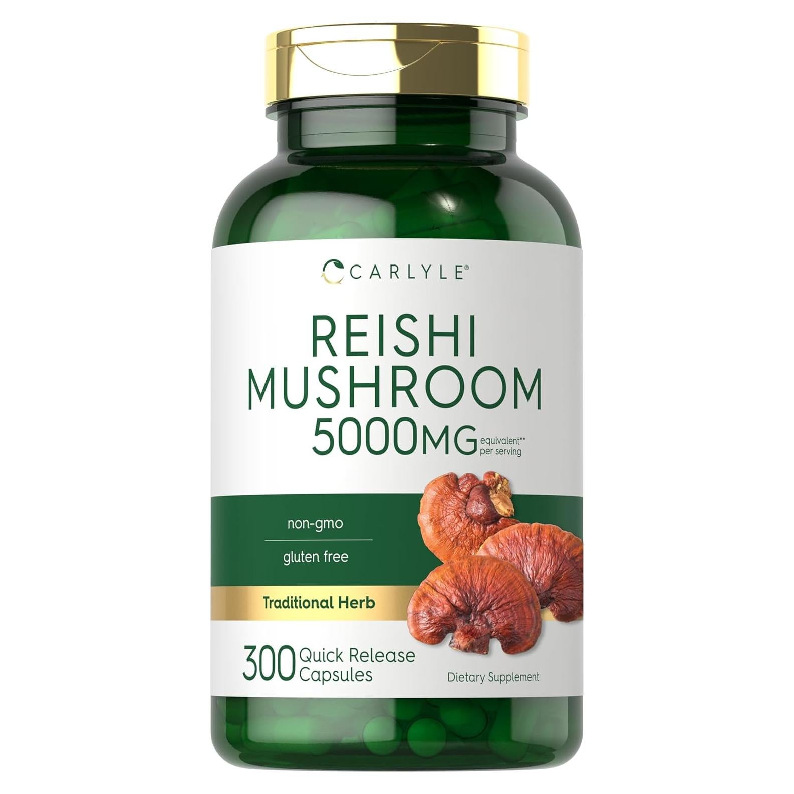 Suplemento Hongo Reishi Carlyle 5000mg 300 Cápsulas Sin OGM