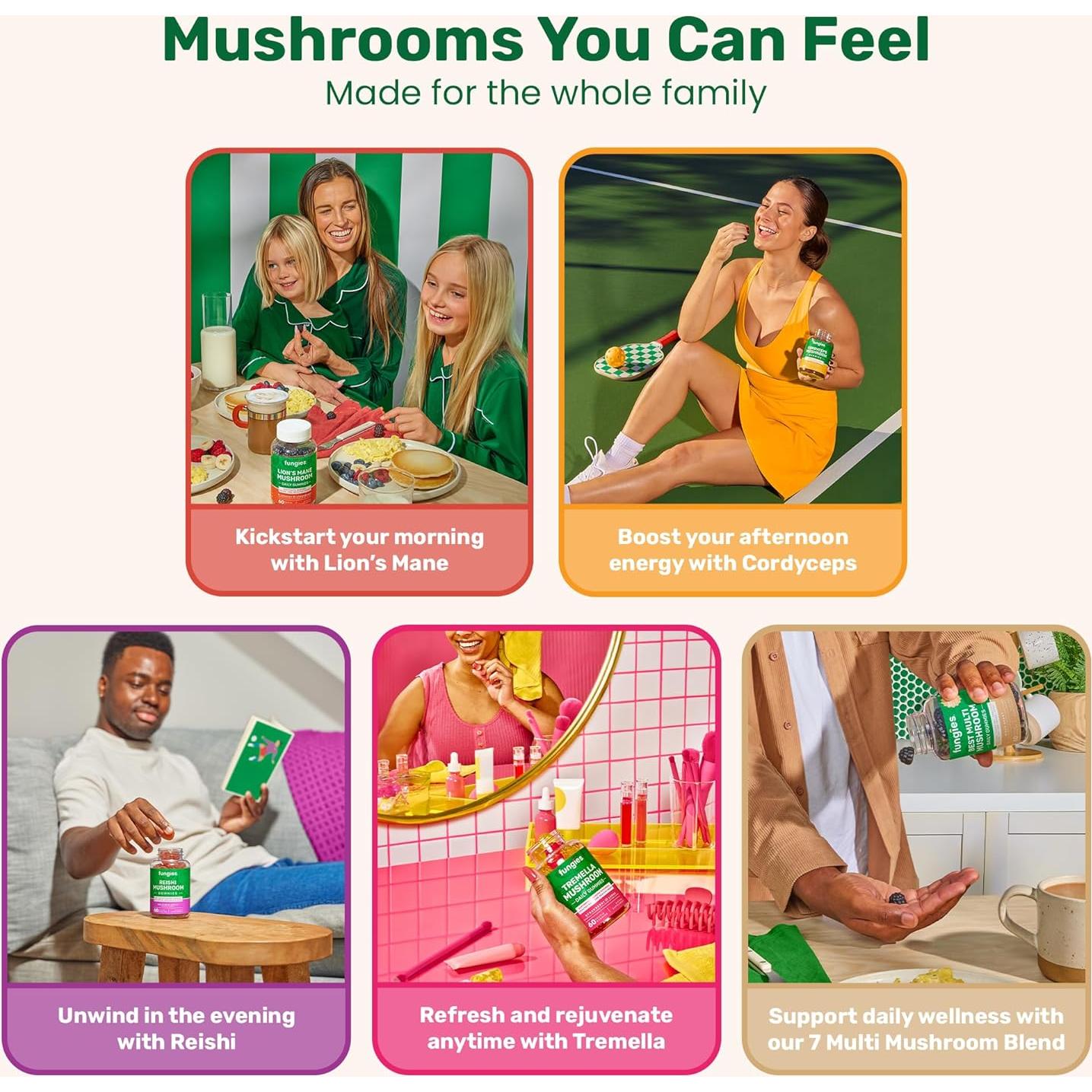 Gomitas Calmantes de Hongo Reishi Fungies - 60 Porciones