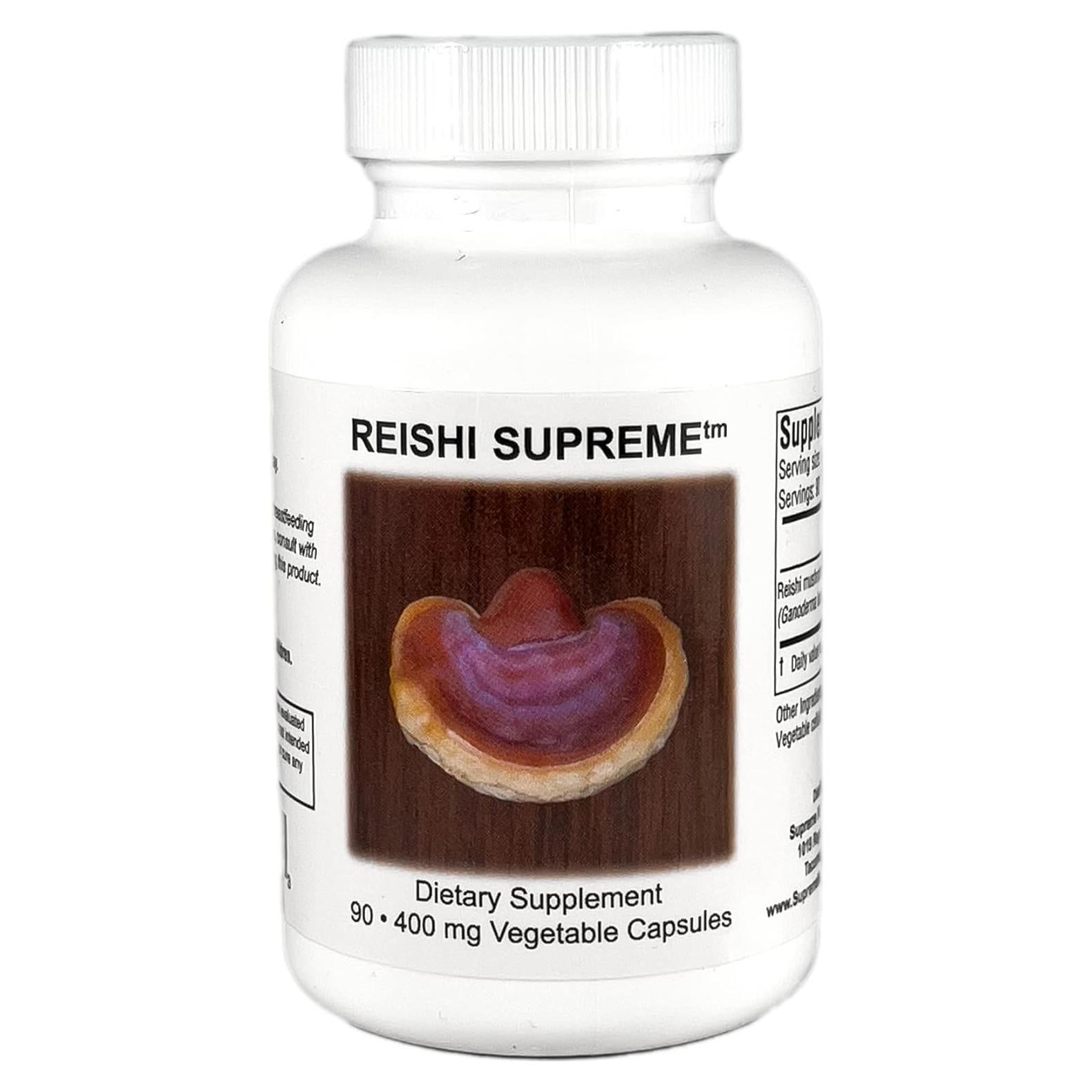 Cápsulas Vegetarianas de Hongo Reishi Puro Nutrición Suprema 90 Unidades