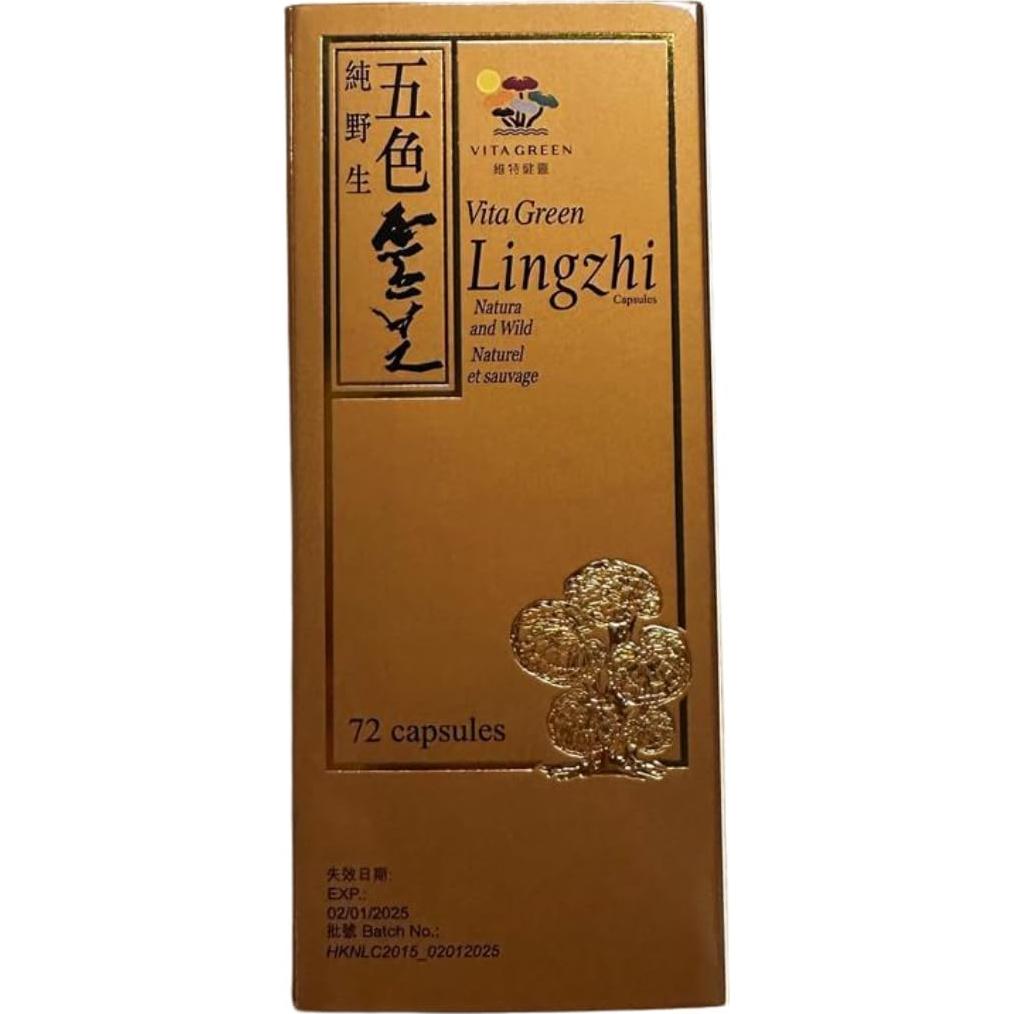 Cápsulas de Hongo Reishi Vita Green - Energía y Inmunidad - 72 Unidades