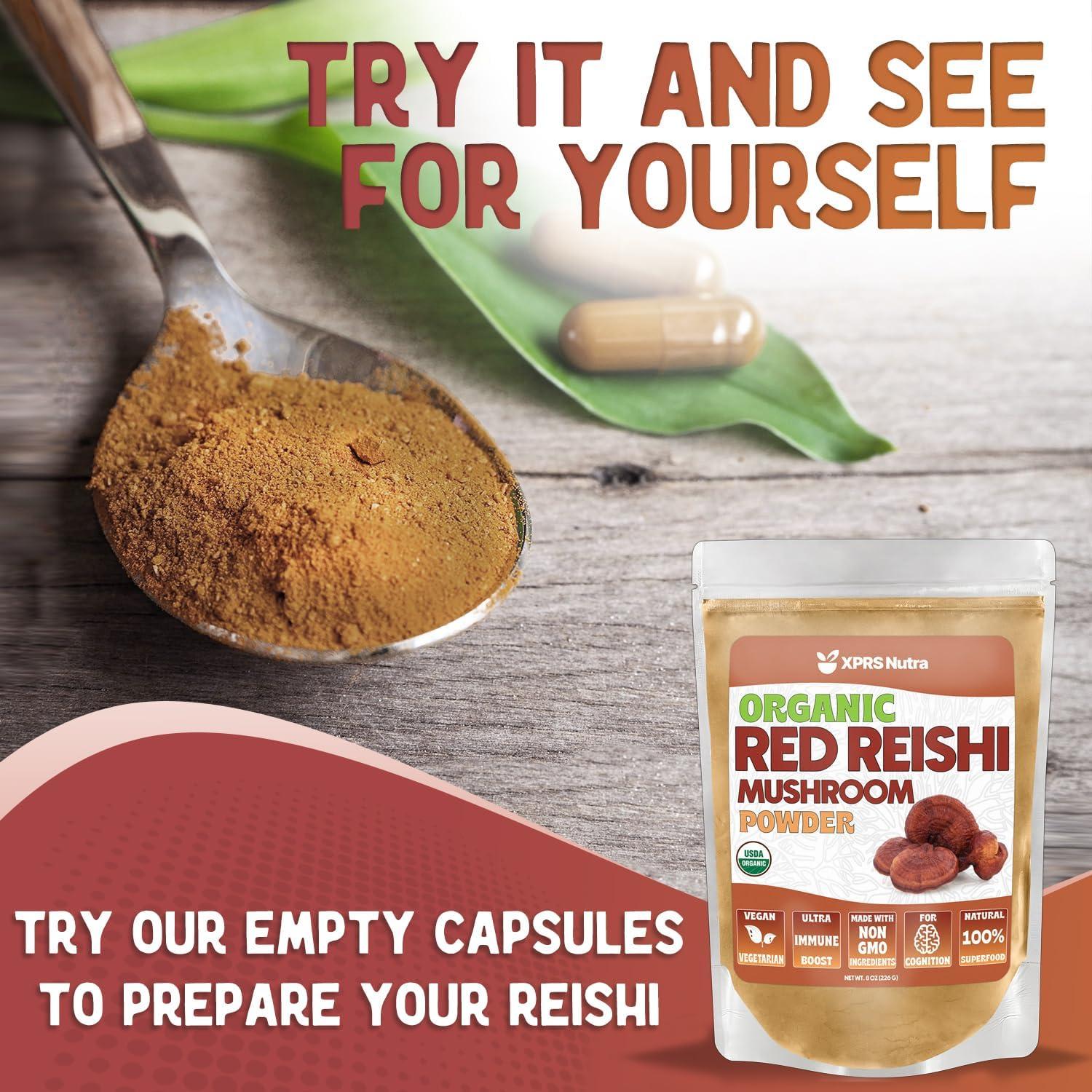 Polvo de Hongo Reishi Rojo Orgánico XPRS Nutra 113.4g