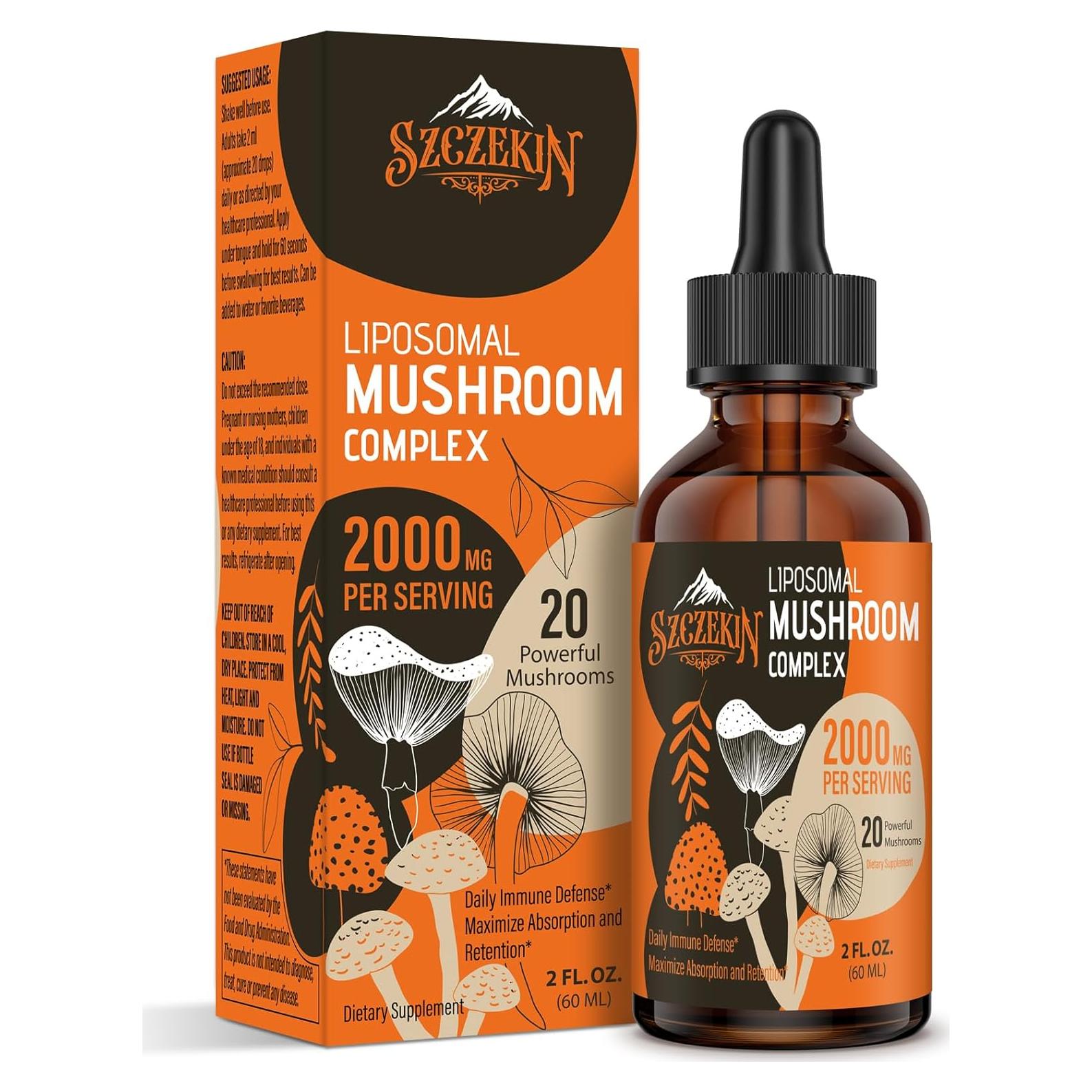 Gotas Liposomales de Champiñones SZCZEKIN 2000 mg - 30 Porciones