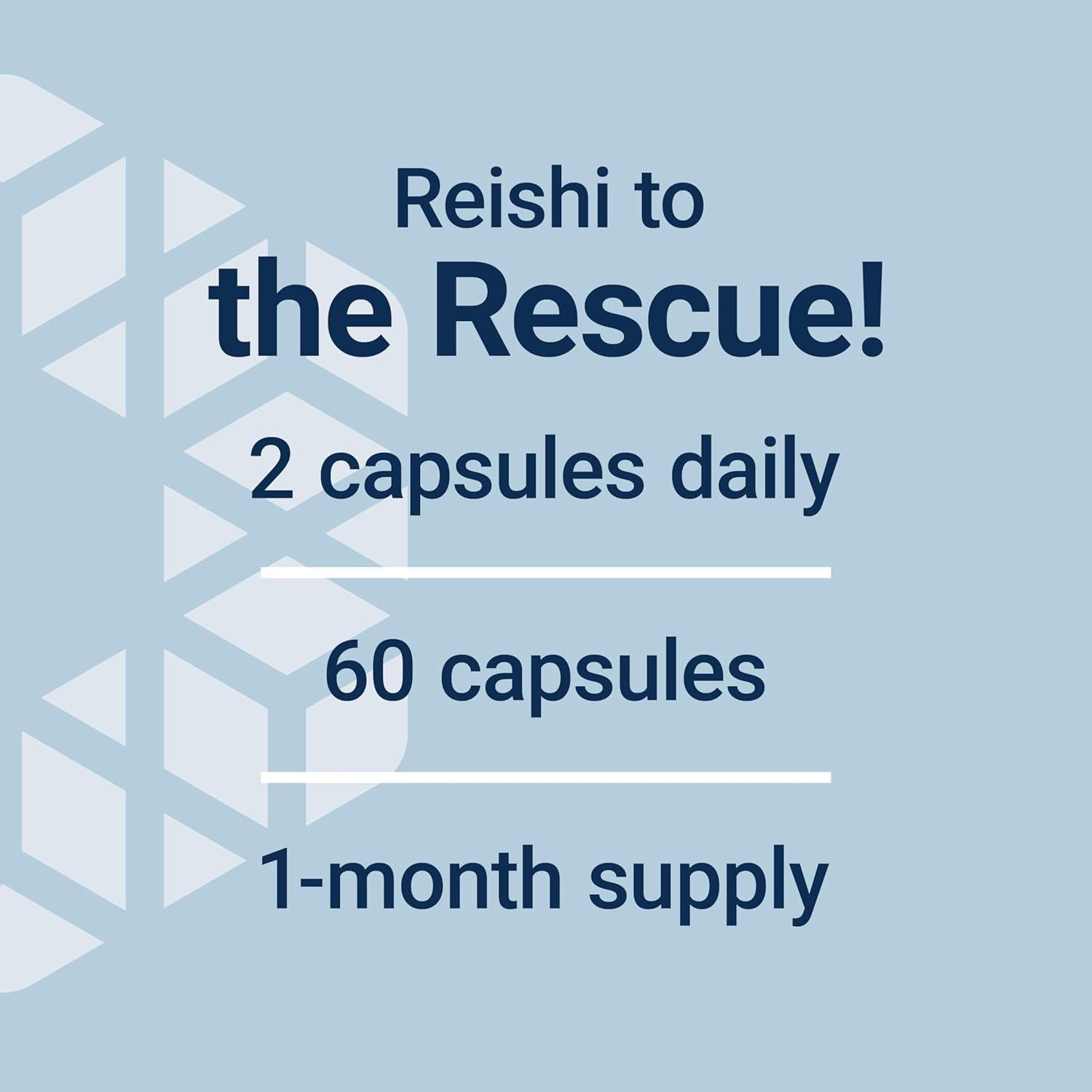 Suplemento Herbal de Hongo Reishi Life Extension - 60 Cápsulas