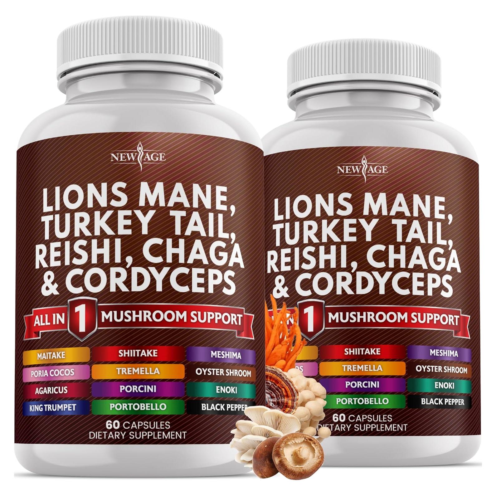 Suplemento de Hongos New Age 120 Cápsulas Melena de León