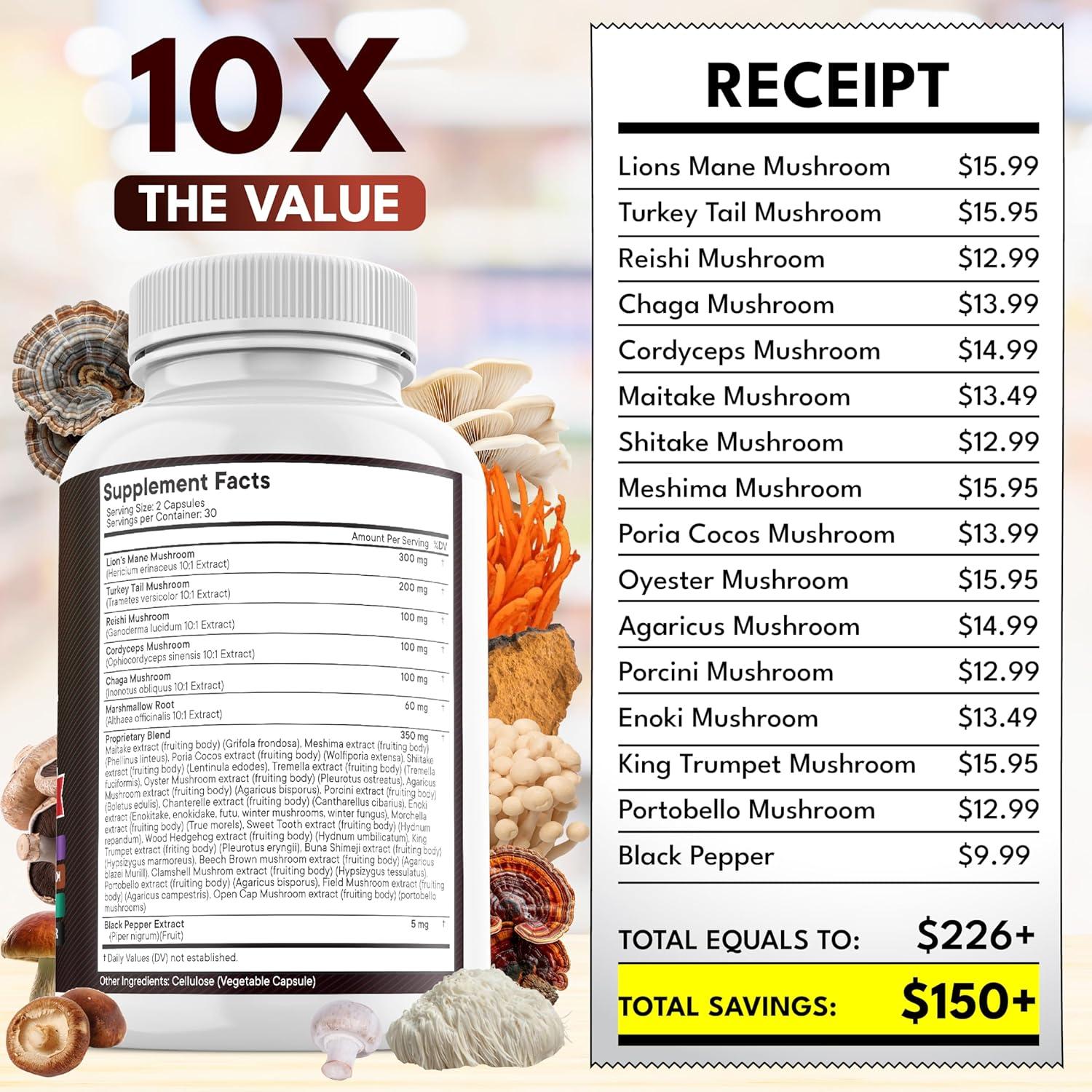 Suplemento de Hongos New Age 120 Cápsulas Melena de León