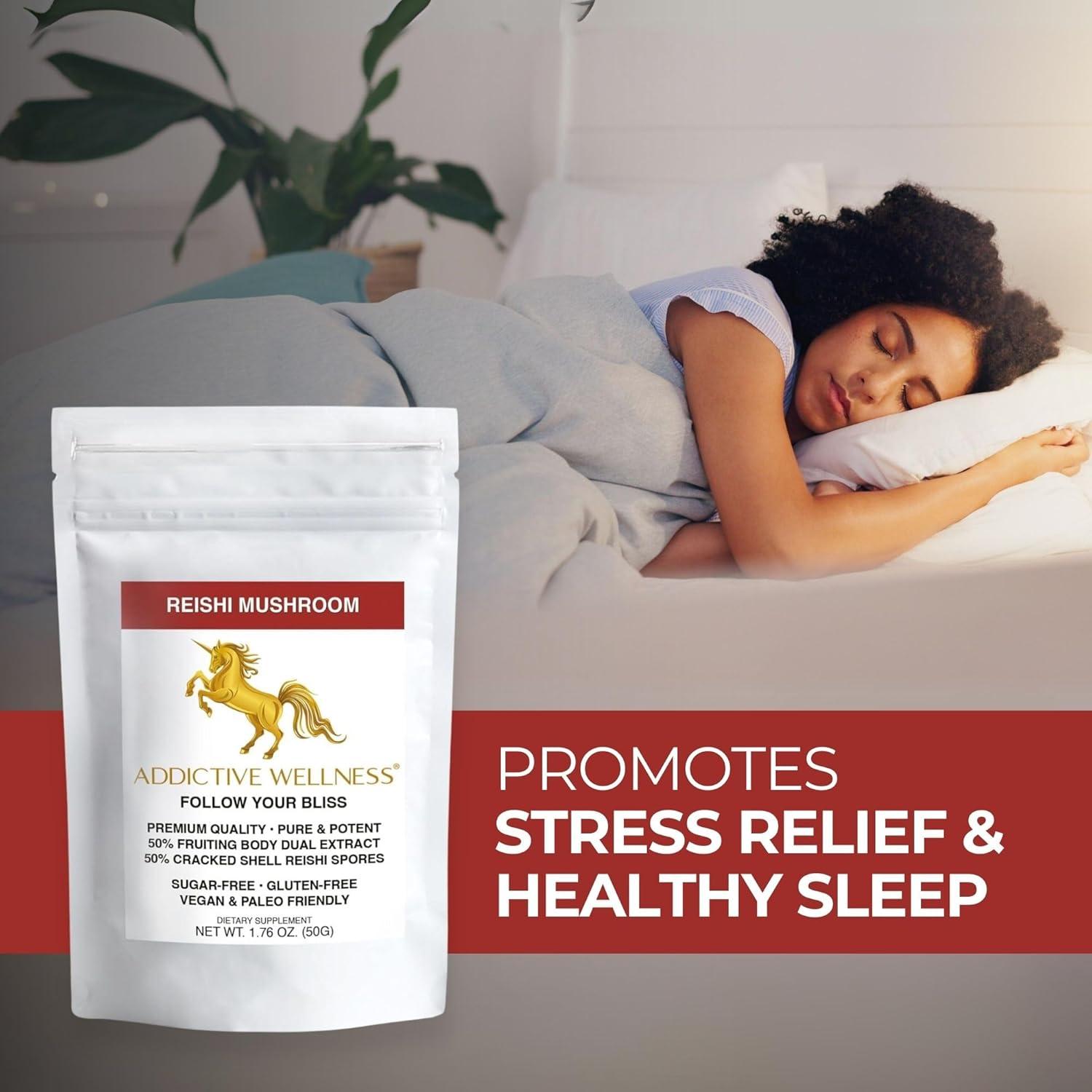 Polvo de Extracto de Hongo Reishi Addictive Wellness 50g