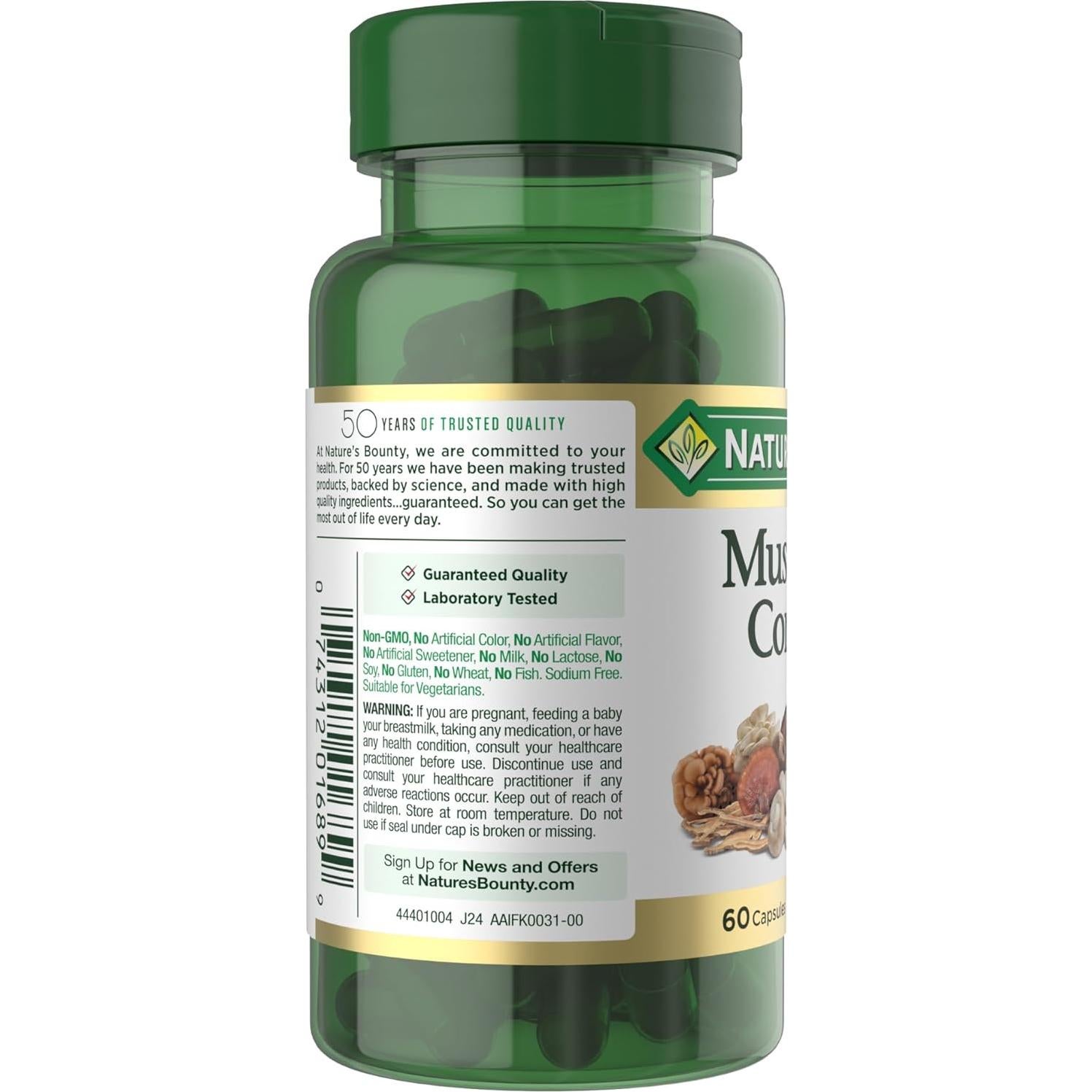 Complejo de Champiñones Nature's Bounty 60 Cápsulas - Inmunológico