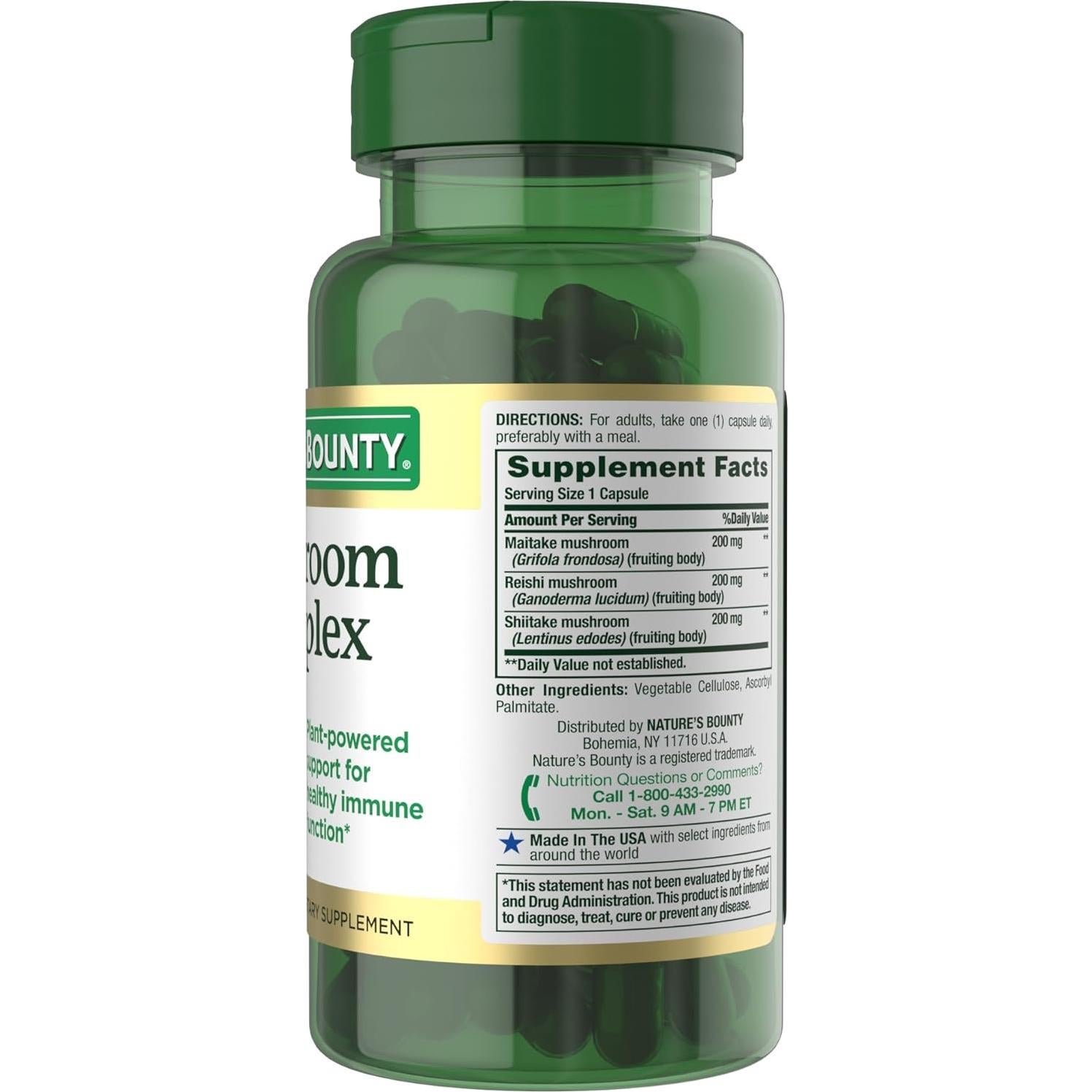 Complejo de Champiñones Nature's Bounty 60 Cápsulas - Inmunológico