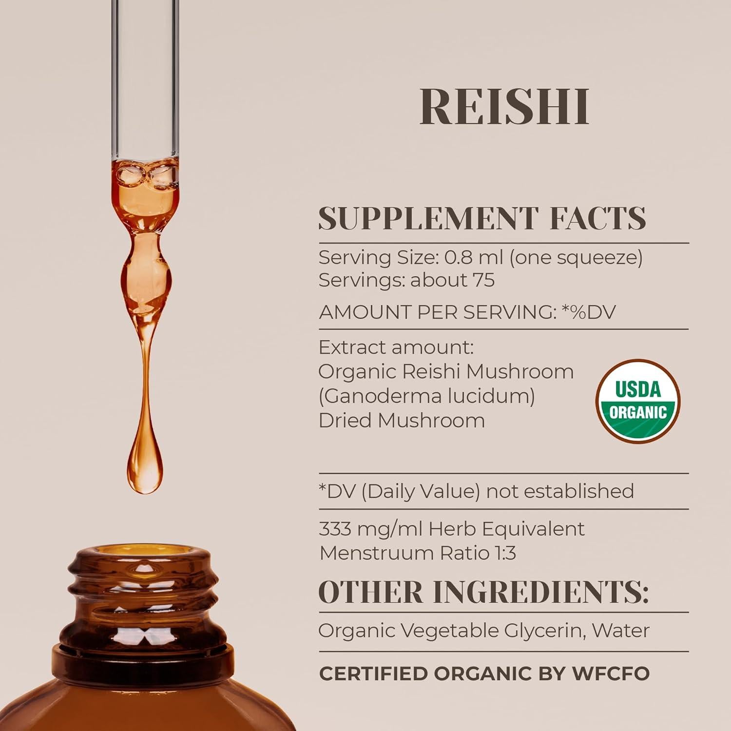 Extracto de Reishi Orgánico Garden Organics 59.15 ml Sin Alcohol