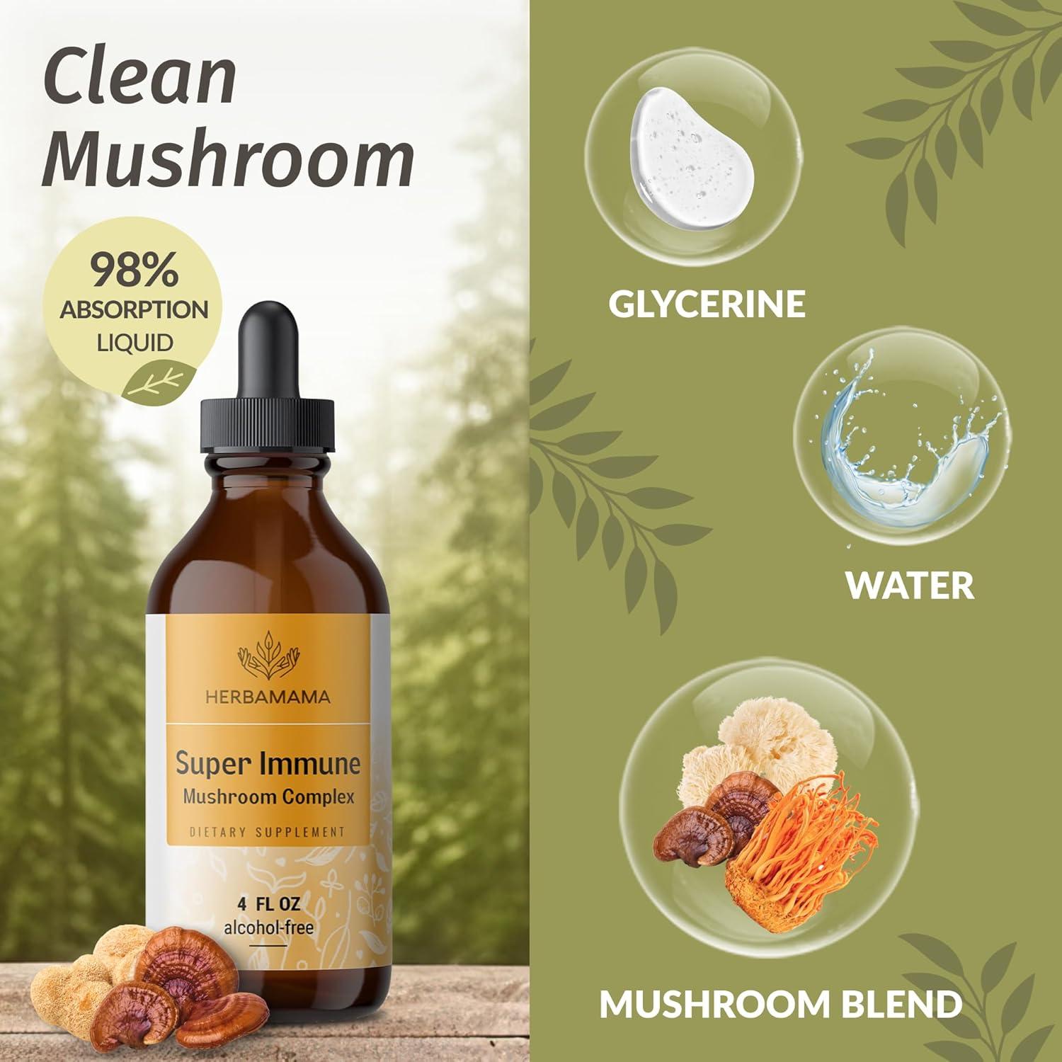 Suplemento Inmunológico de Hongos Herbamama - 8 Hongos Veganos