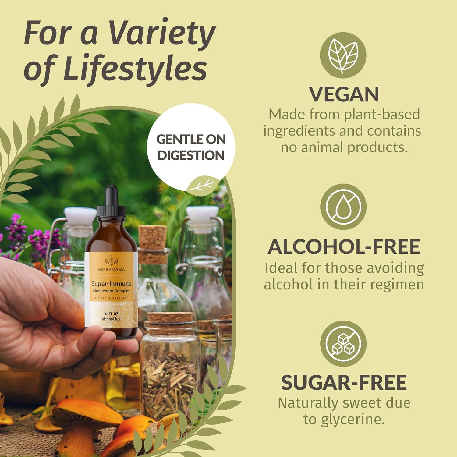 Suplemento Inmunológico de Hongos Herbamama - 8 Hongos Veganos