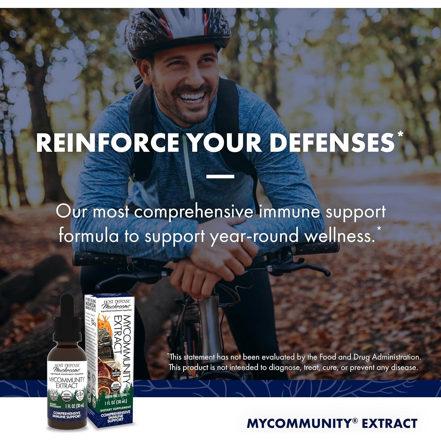 Extracto de Hongos Host Defense 30ml - Soporte Inmunológico