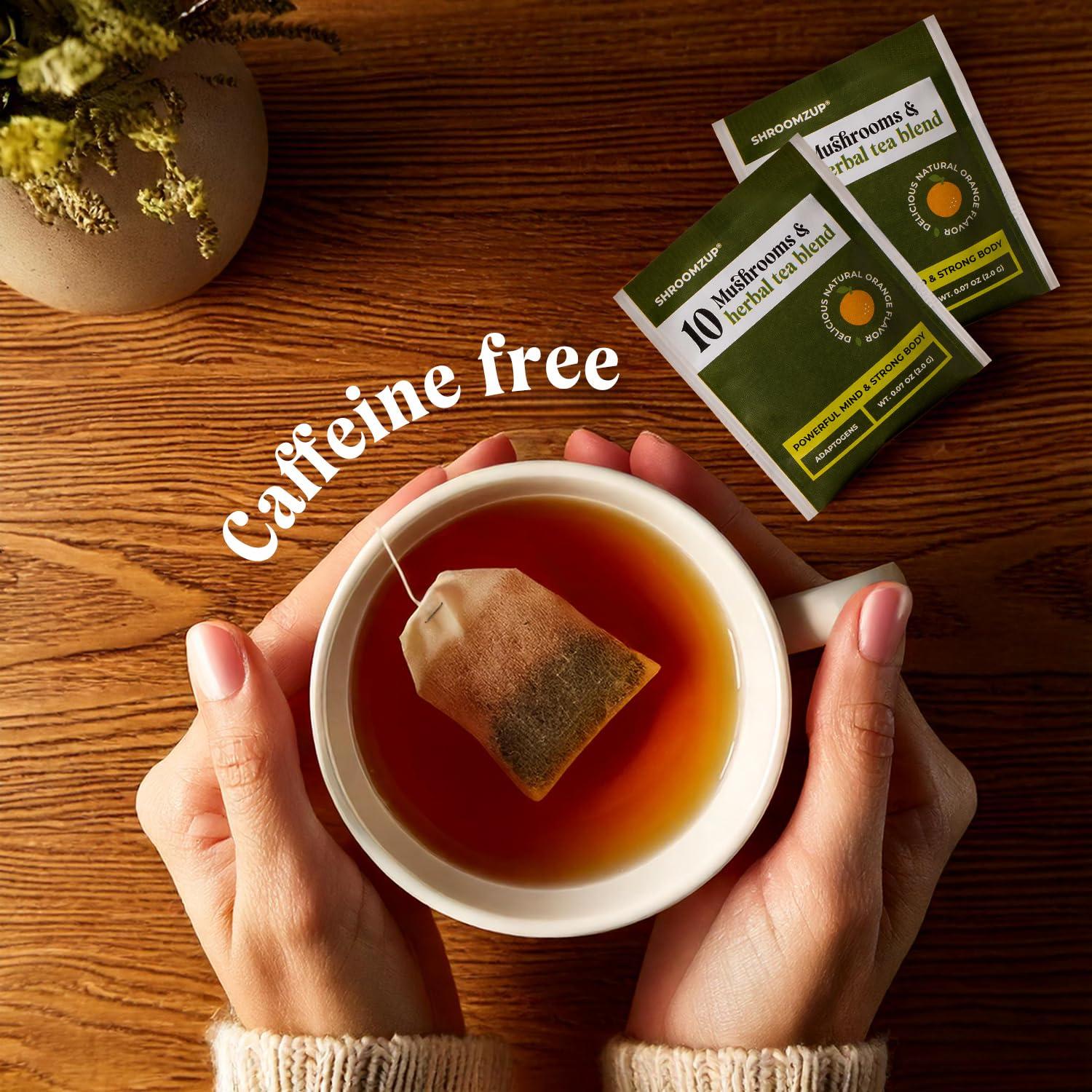 Té Adaptogénico Sin Cafeína Shroomzup 20 Bolsitas 100% Natural