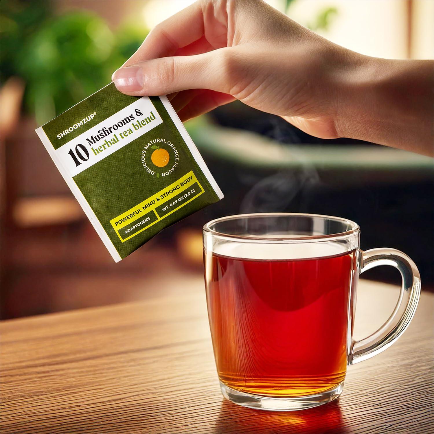 Té Adaptogénico Sin Cafeína Shroomzup 20 Bolsitas 100% Natural