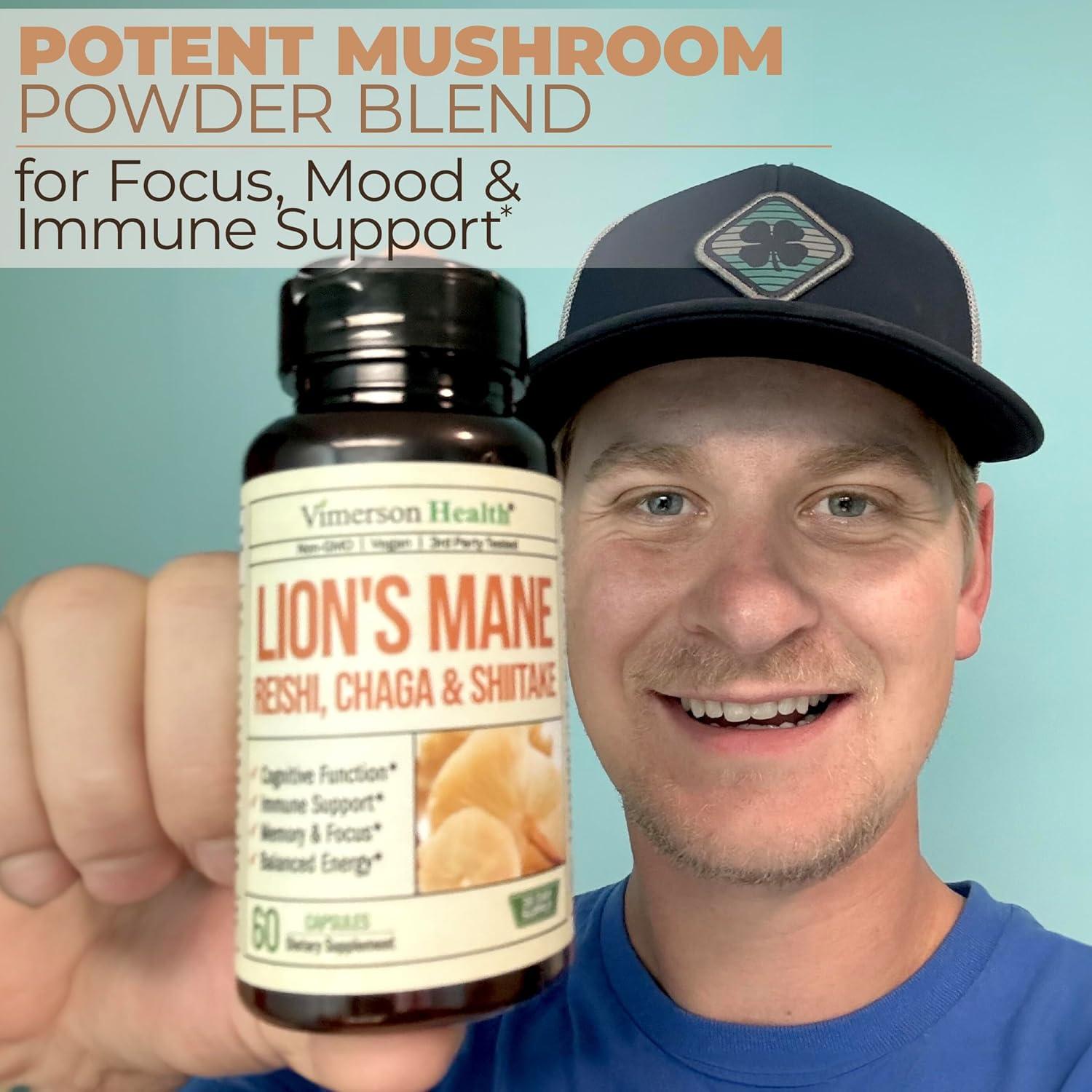 Cápsulas Veganas de Melena de León Vimerson Health 60 Unidades