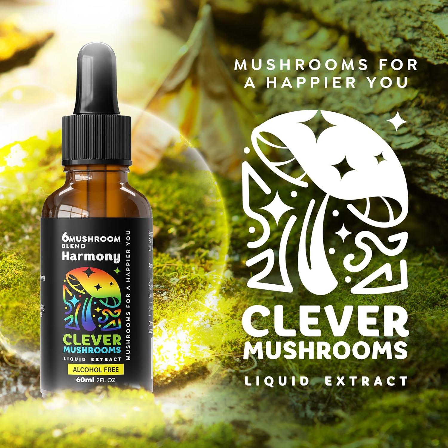 Extracto Líquido de 6 Hongos Clever Mushrooms 59ml - Energía y Inmunidad