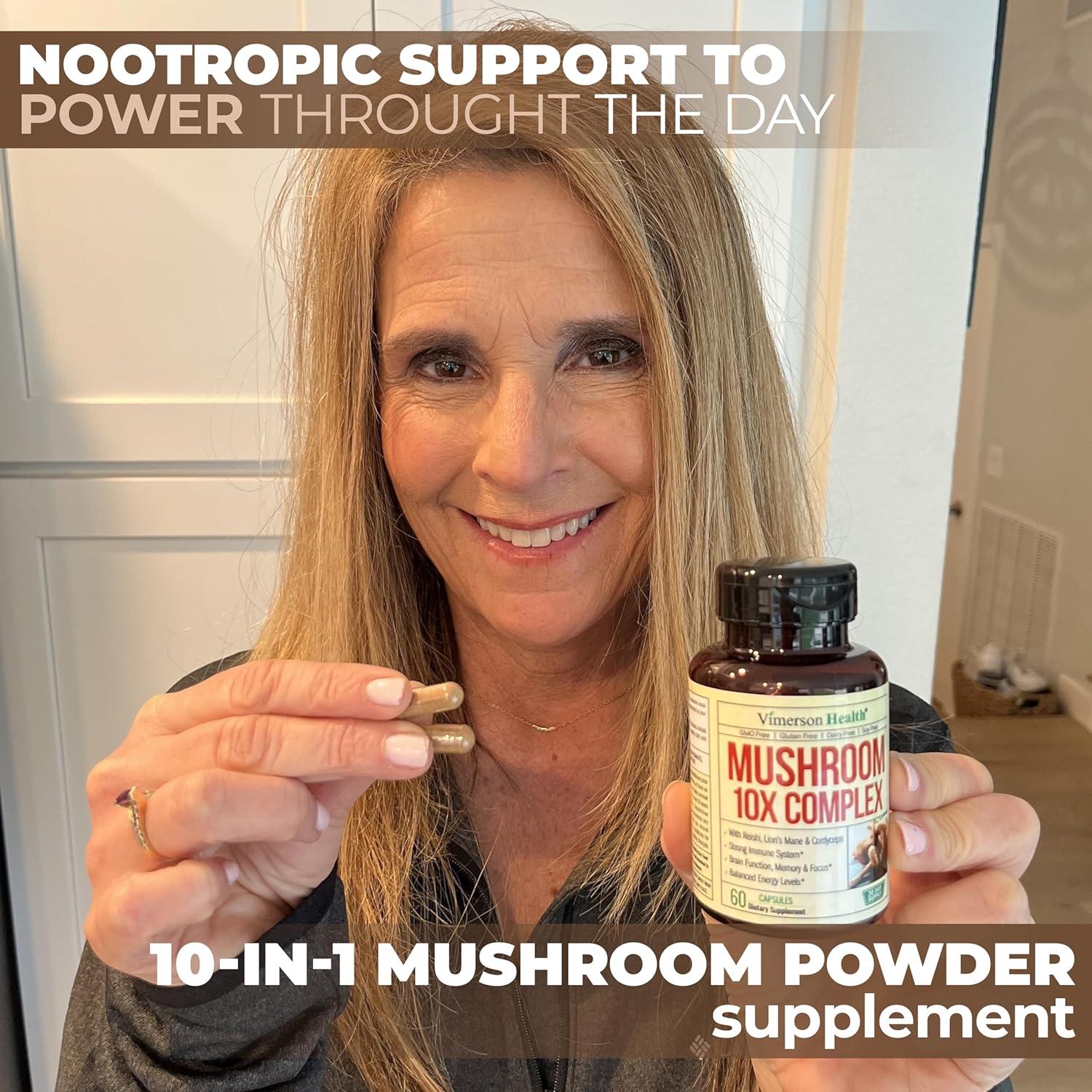 Suplemento de Champiñones 10 en 1 Vimerson Health - 60 Cápsulas