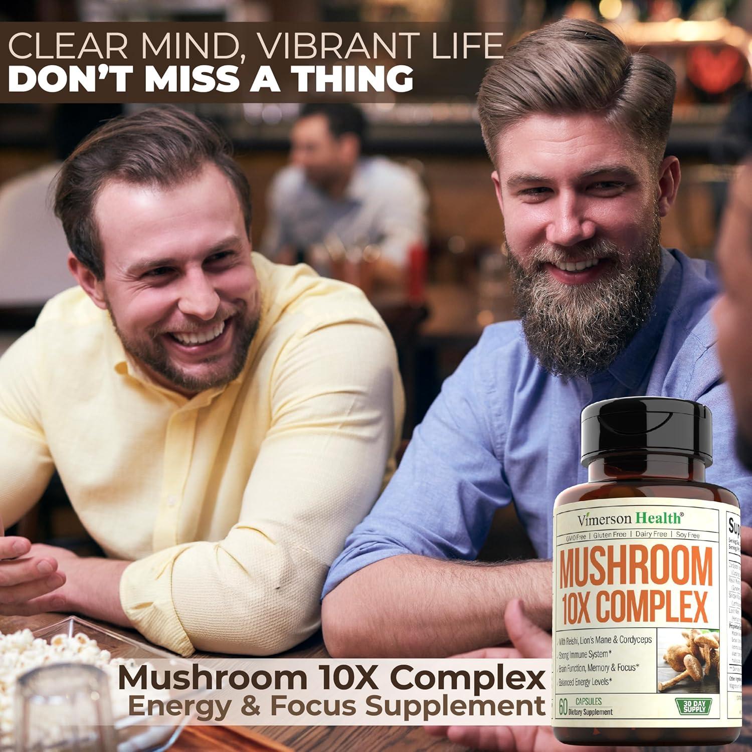 Suplemento de Champiñones 10 en 1 Vimerson Health - 60 Cápsulas