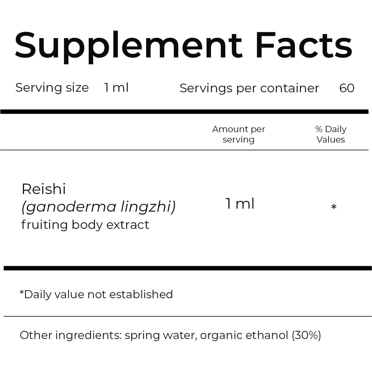 Tintura de Hongo Reishi GO Mushrooms 60 Porciones 60ml
