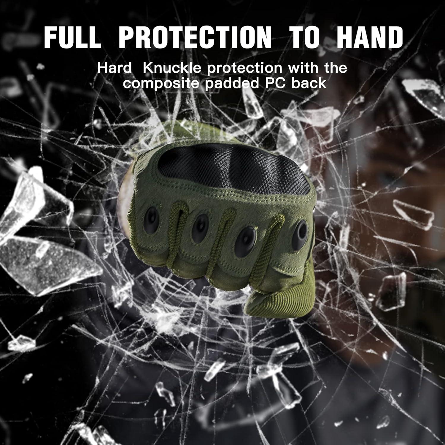 Guantes Tácticos Free Soldier para Hombres - Negro y Verde