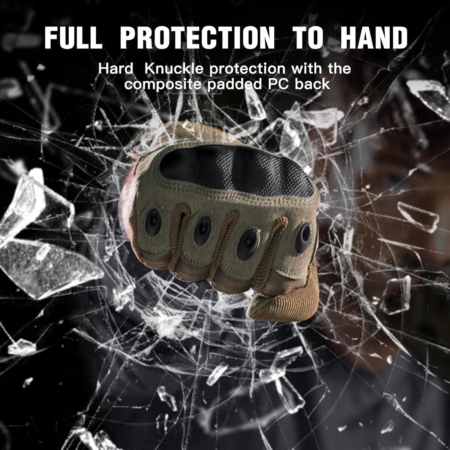 Guantes Tácticos Free Soldier para Hombres - Negro y Beige