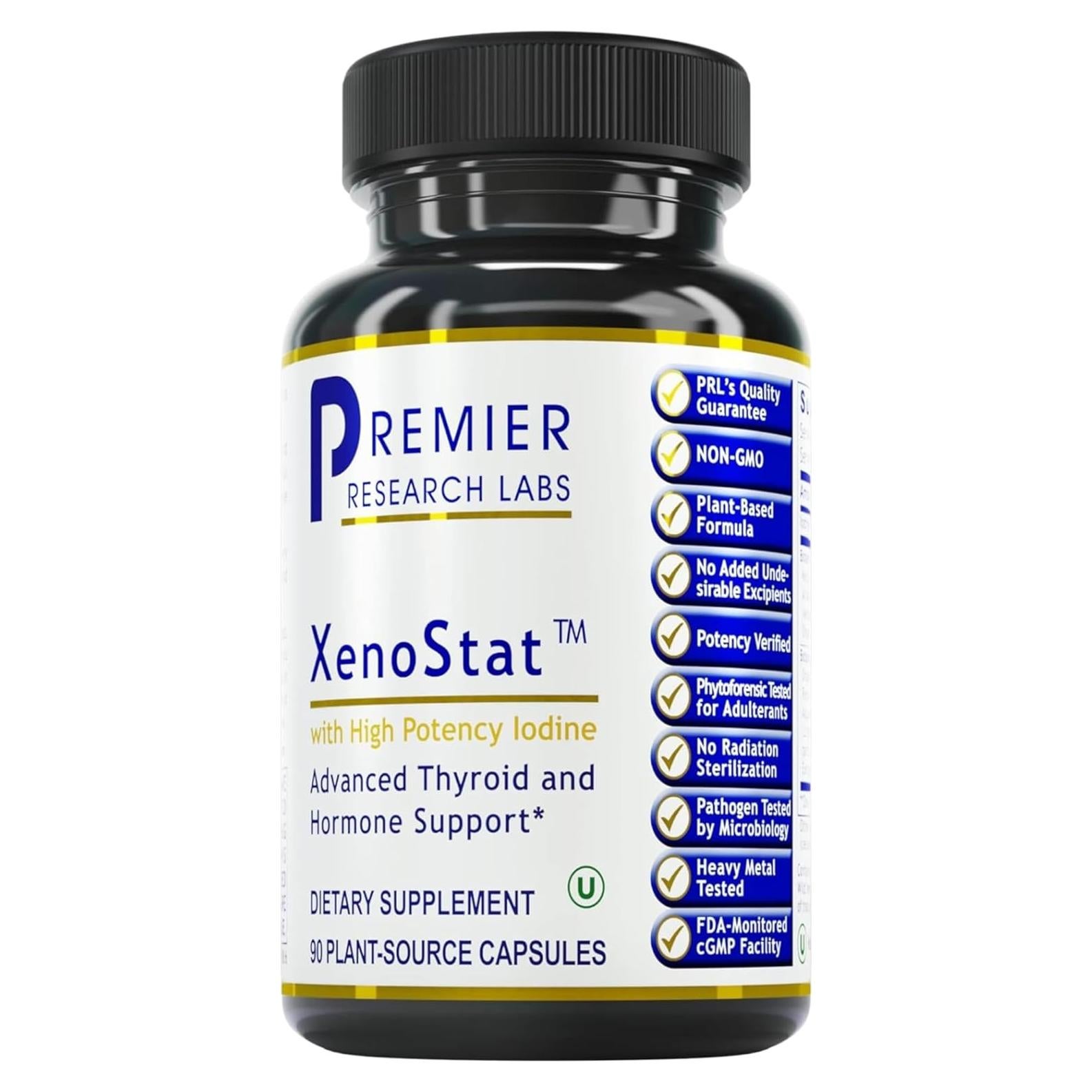 Suplemento de Tiroides Premier Research Labs XenoStat - 90 Cápsulas Veganas
