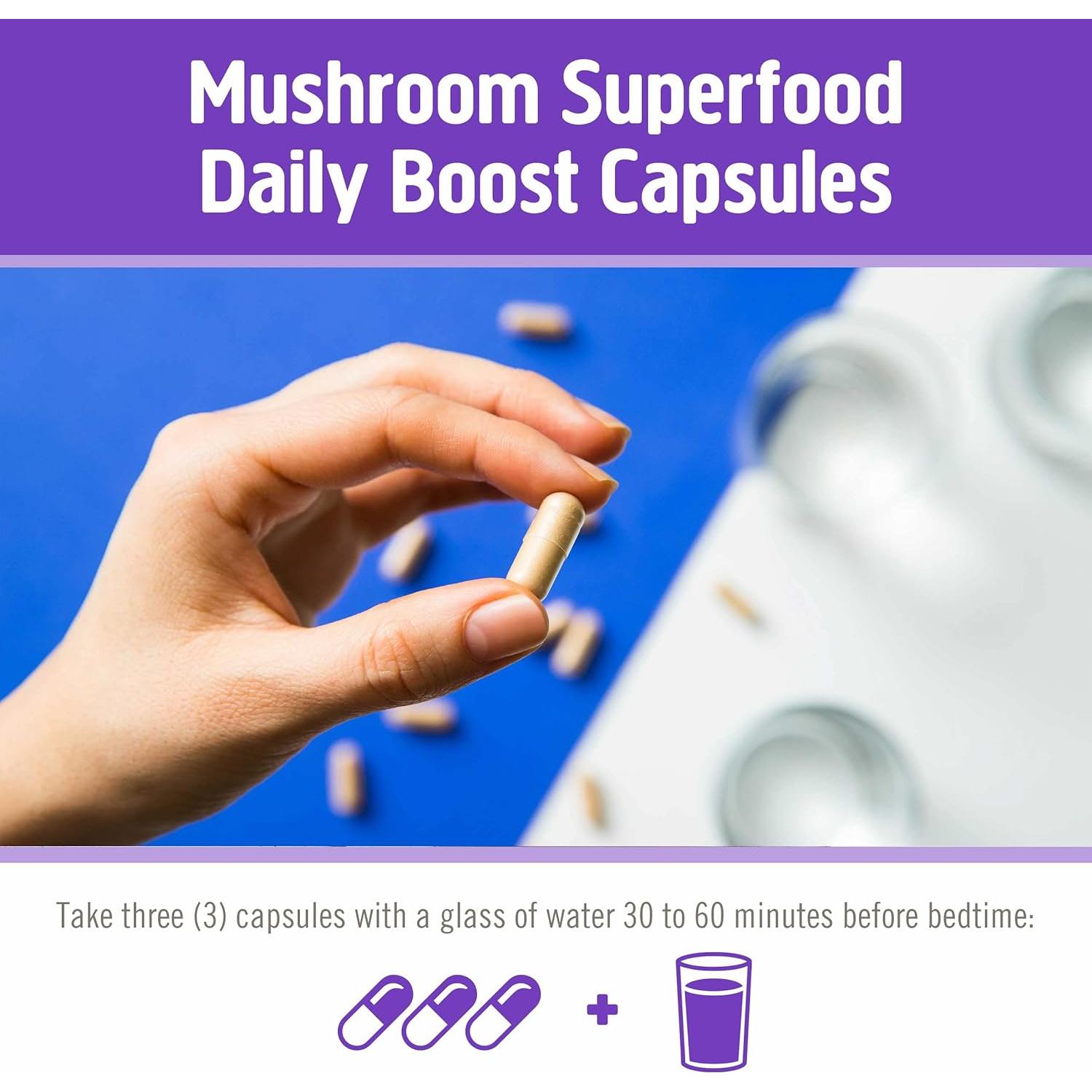 Cápsulas Superalimenticias OM Mushroom Sueño 90 Contenidos