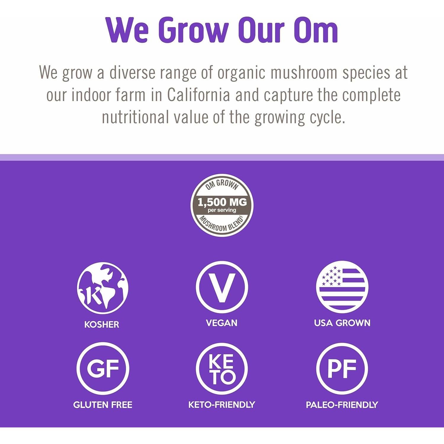 Cápsulas Superalimenticias OM Mushroom Sueño 90 Contenidos