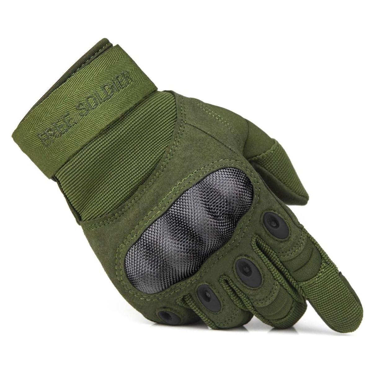 Guantes Tácticos Free Soldier para Hombres - Negro, Pequeño
