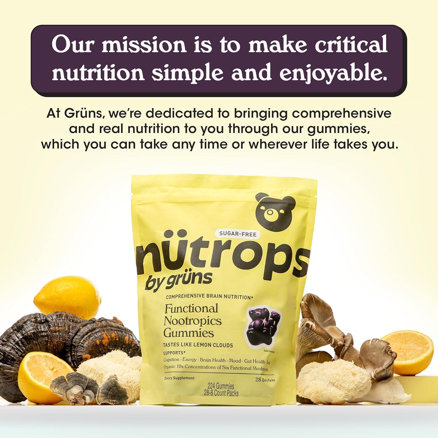 Gomitas Nutrops Gruns Melena de León 28 Paquetes 10,000 mg