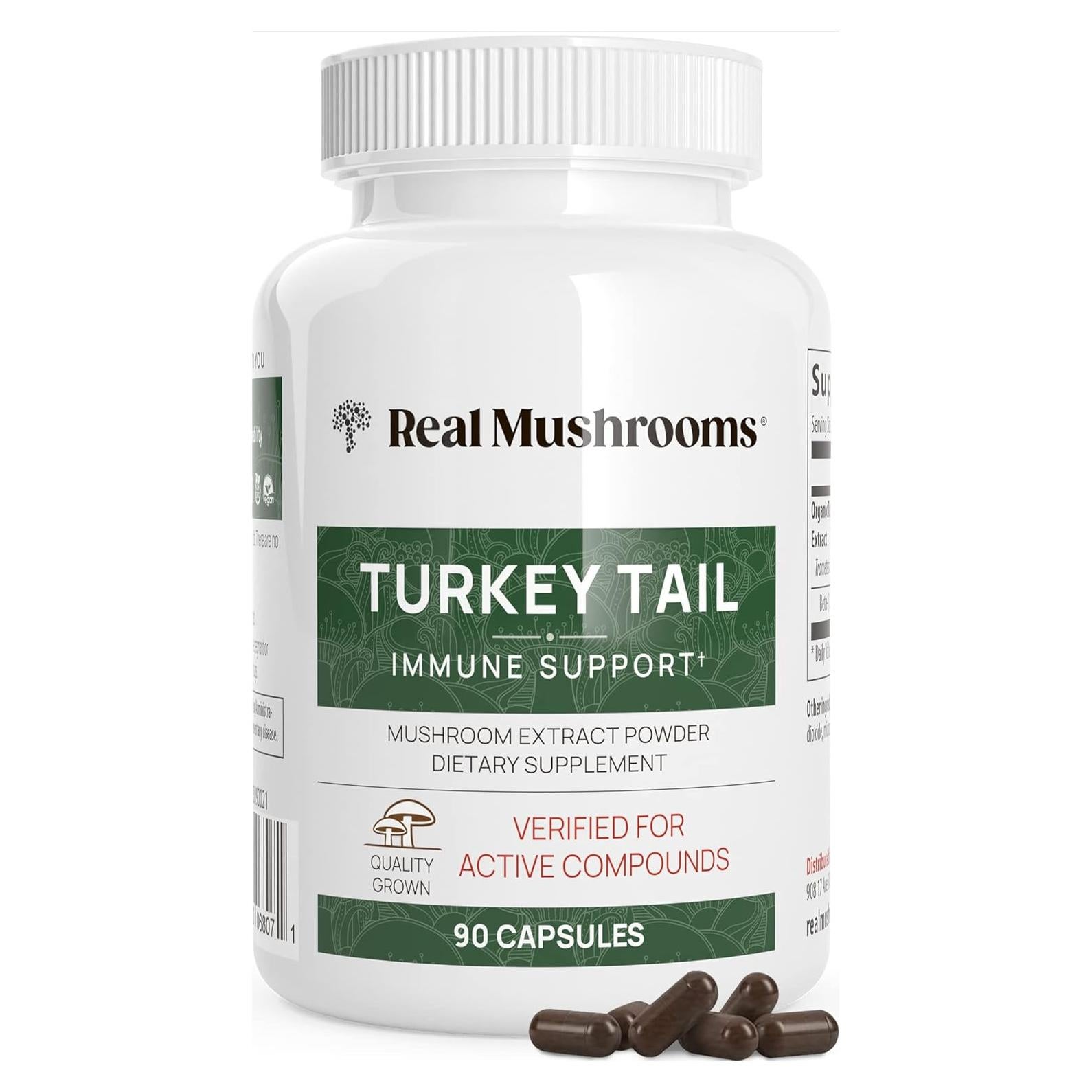 Cápsulas de Cola de Pavo Orgánico - 90 Unidades - Hongos Reales