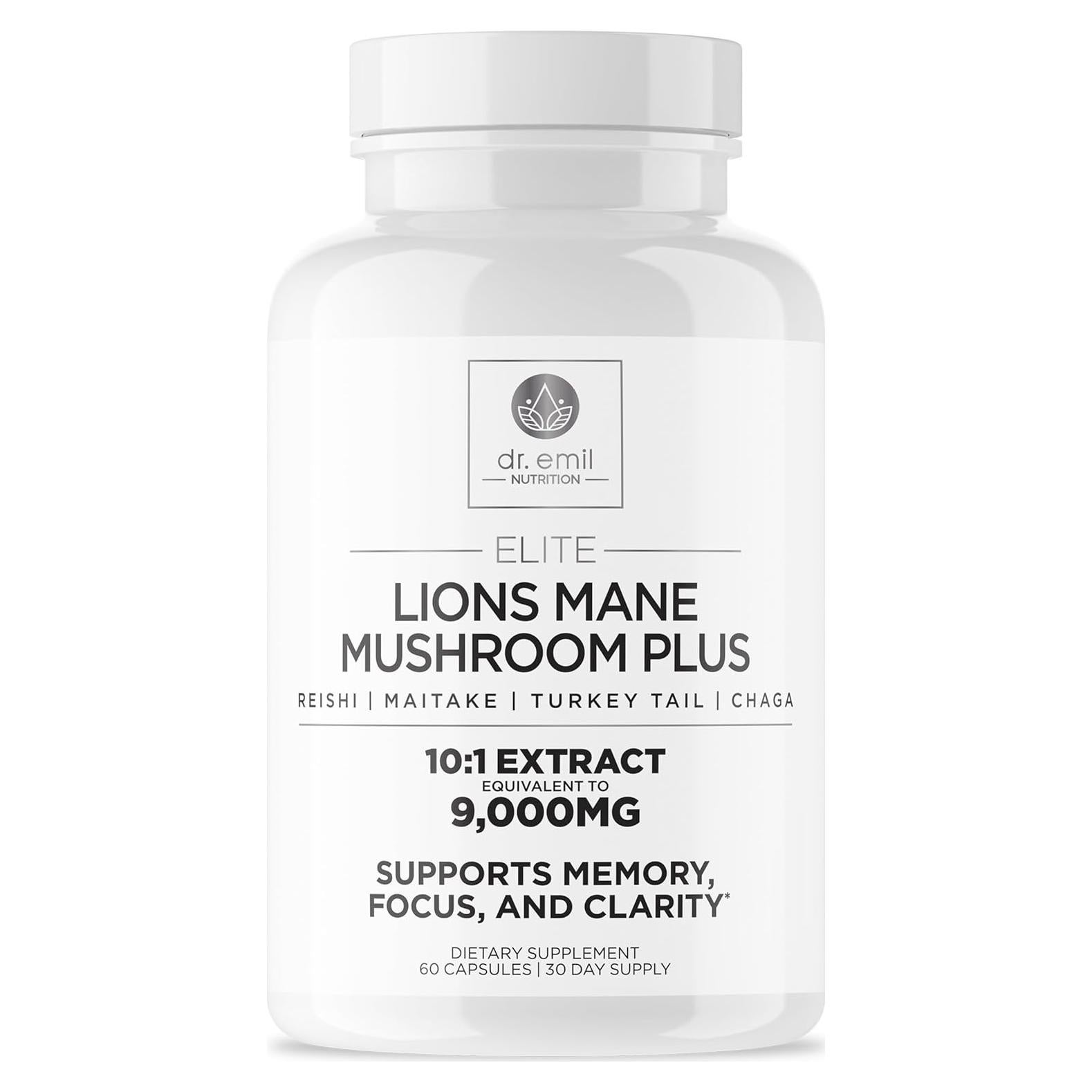 Suplemento Nootrópico Melena de León 9000mg Dr. Emil Nutrition