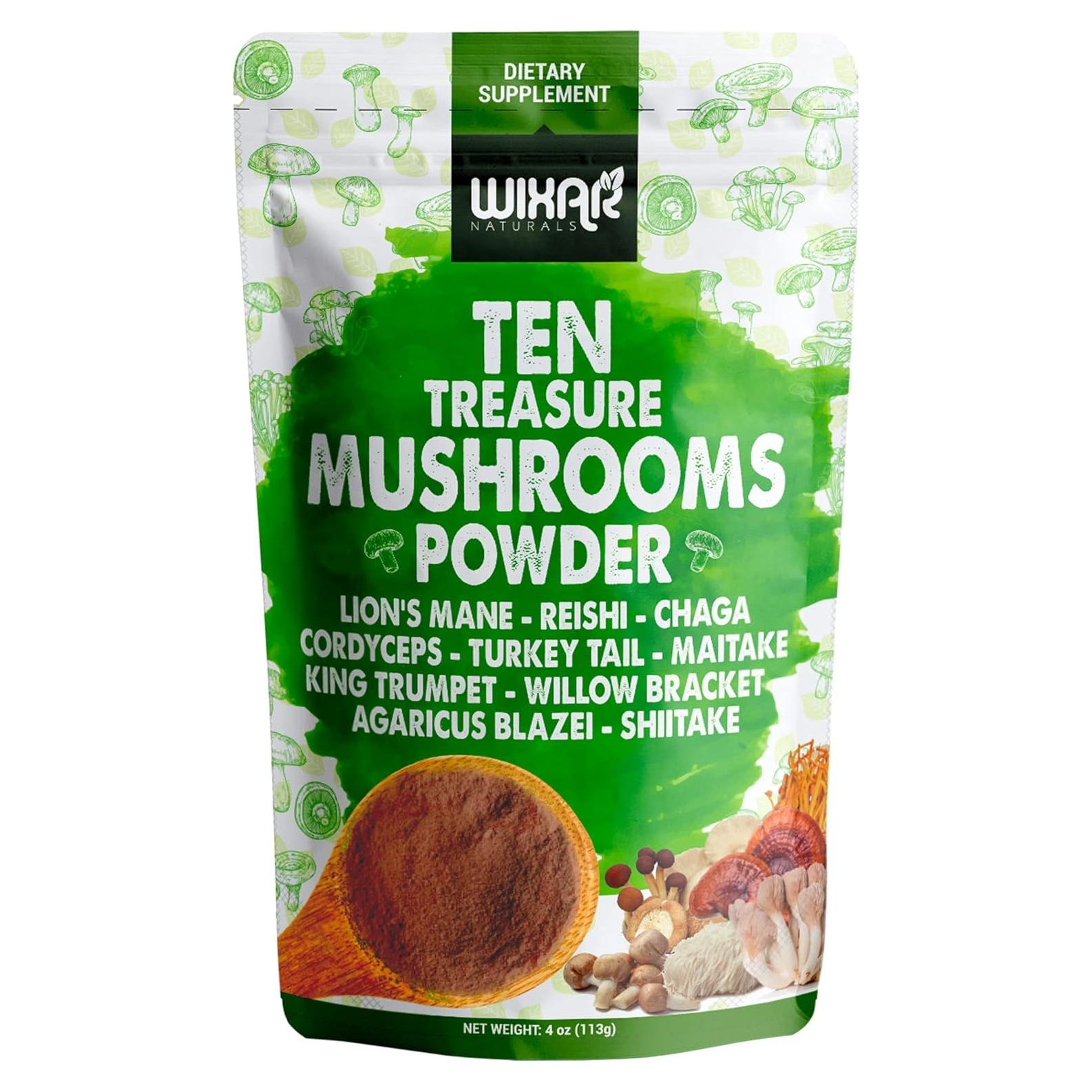 Polvo de Champiñón 10 en 1 Wixar Naturals 113g Suplemento