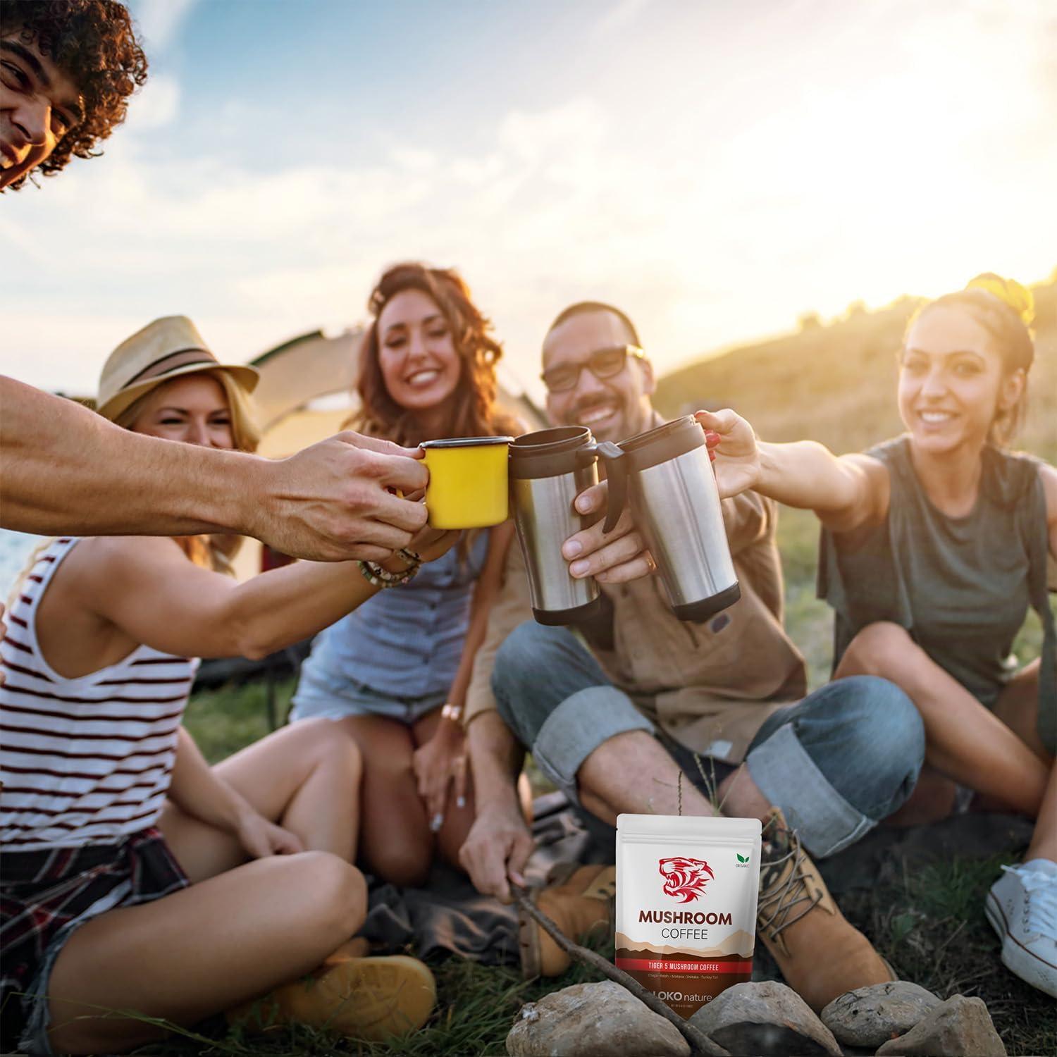 Café Instantáneo Orgánico Tiger 5 Hongos - 30 Porciones 100% Arábica