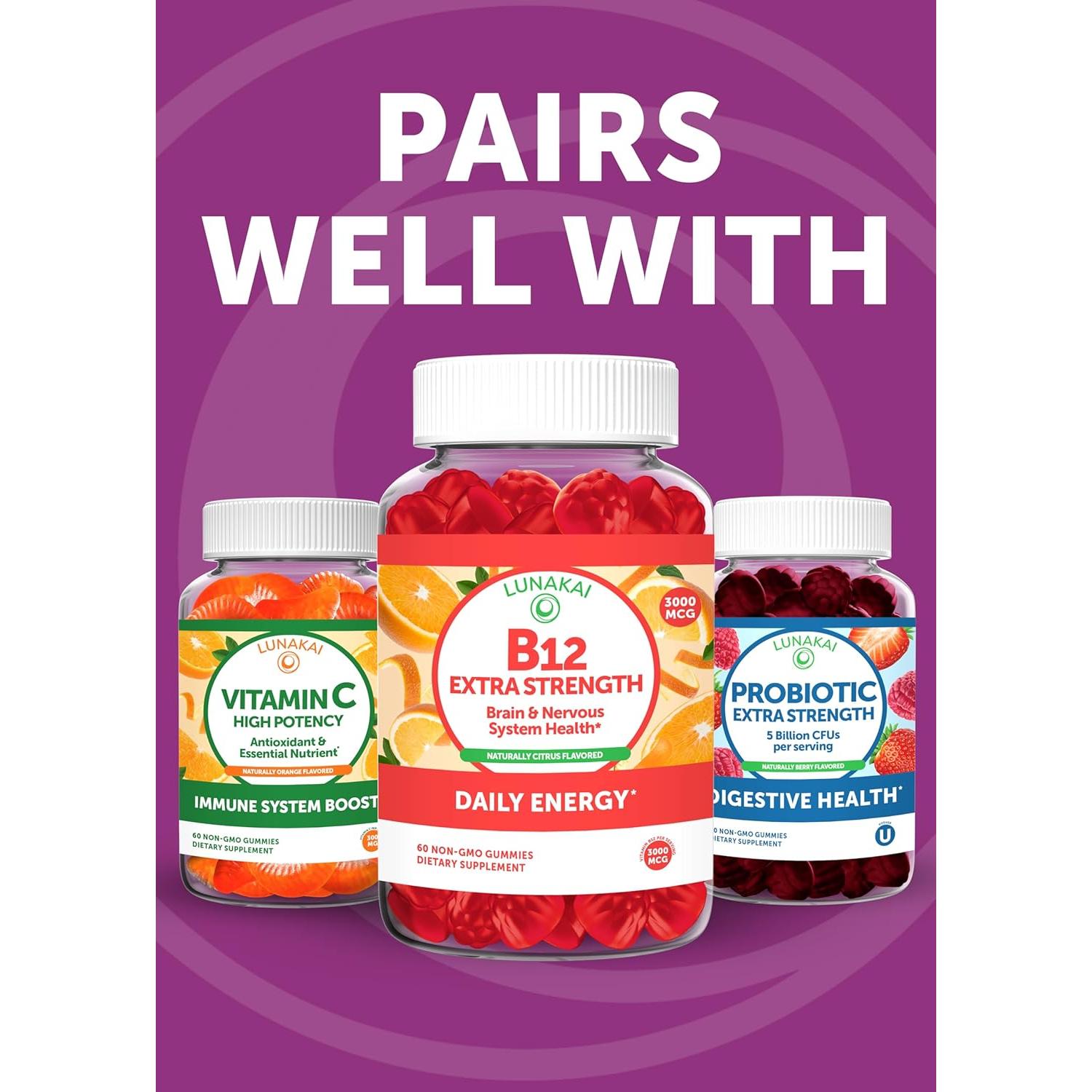 Gominolas de Champiñones Lunakai 60ct - Suplemento Adaptogénico