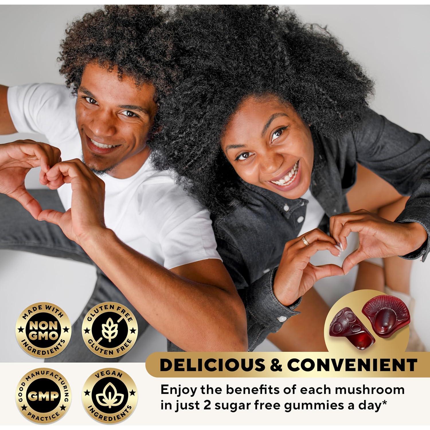 Gomitas de Hongo VitaUp 10 en 1 - Soporte Cognitivo e Inmunológico - 60 Unidades