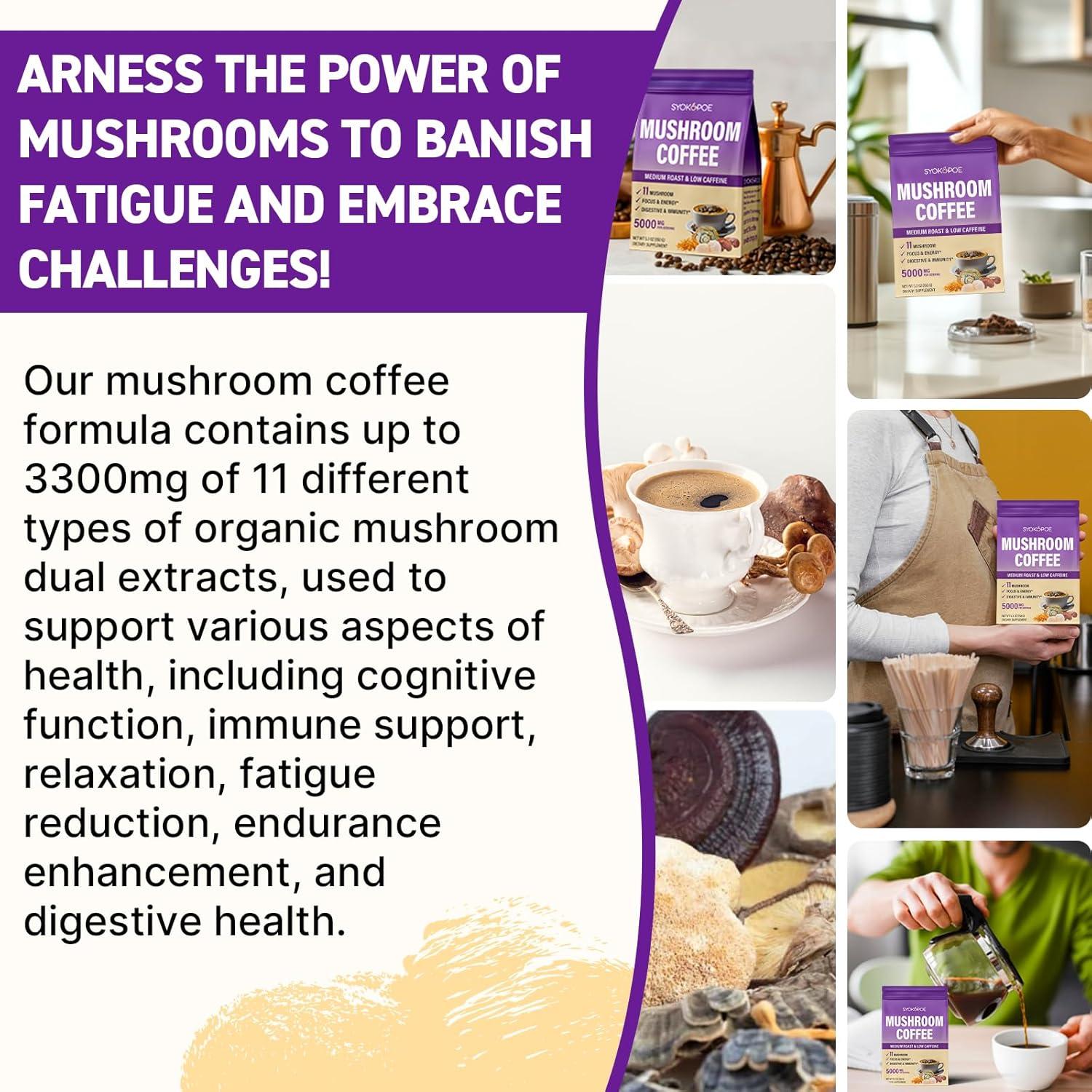 Café de Hongo Orgánico Syokupoe 150g - 11 Hongos + 8 Adaptógenos
