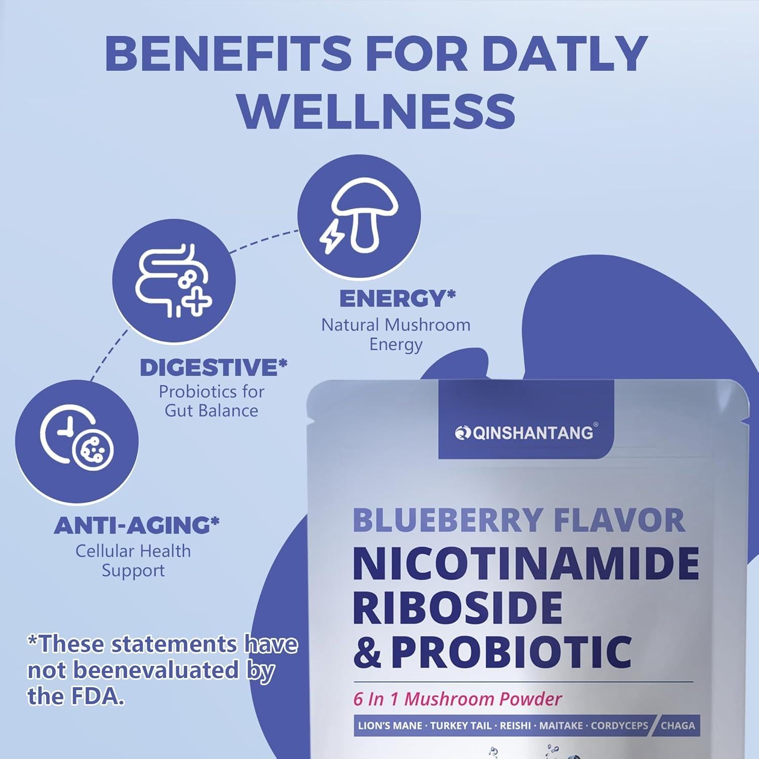 Polvo de Superalimento Arándano QINSHANTANG 180g Probioticos