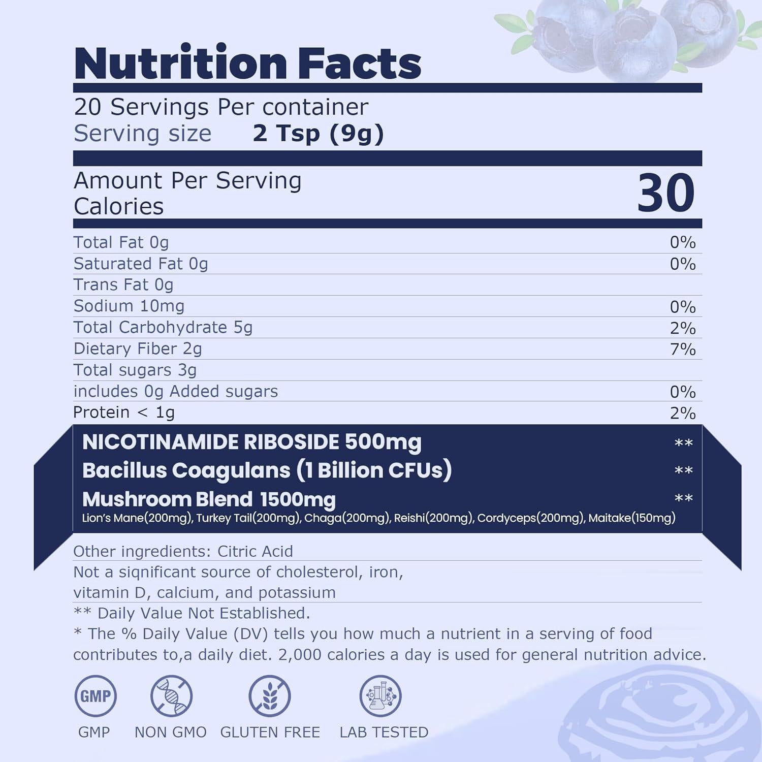 Polvo de Superalimento Arándano QINSHANTANG 180g Probioticos