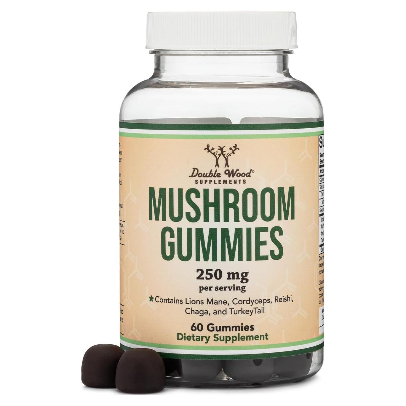 Gominolas de Champiñones Double Wood 60 Unidades 250mg